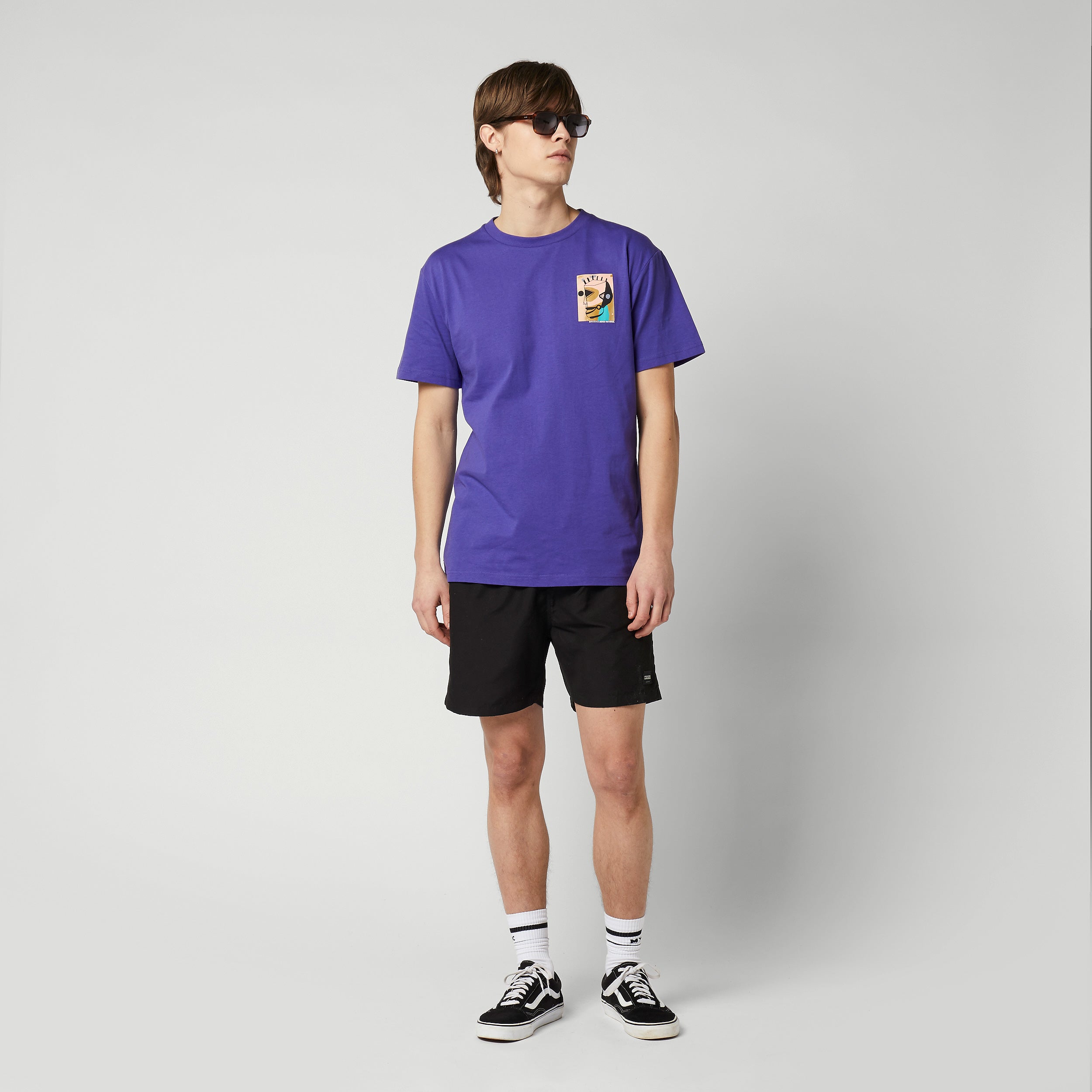 Mystic Joshua Tee t-shirt coton bio noir coupe relax