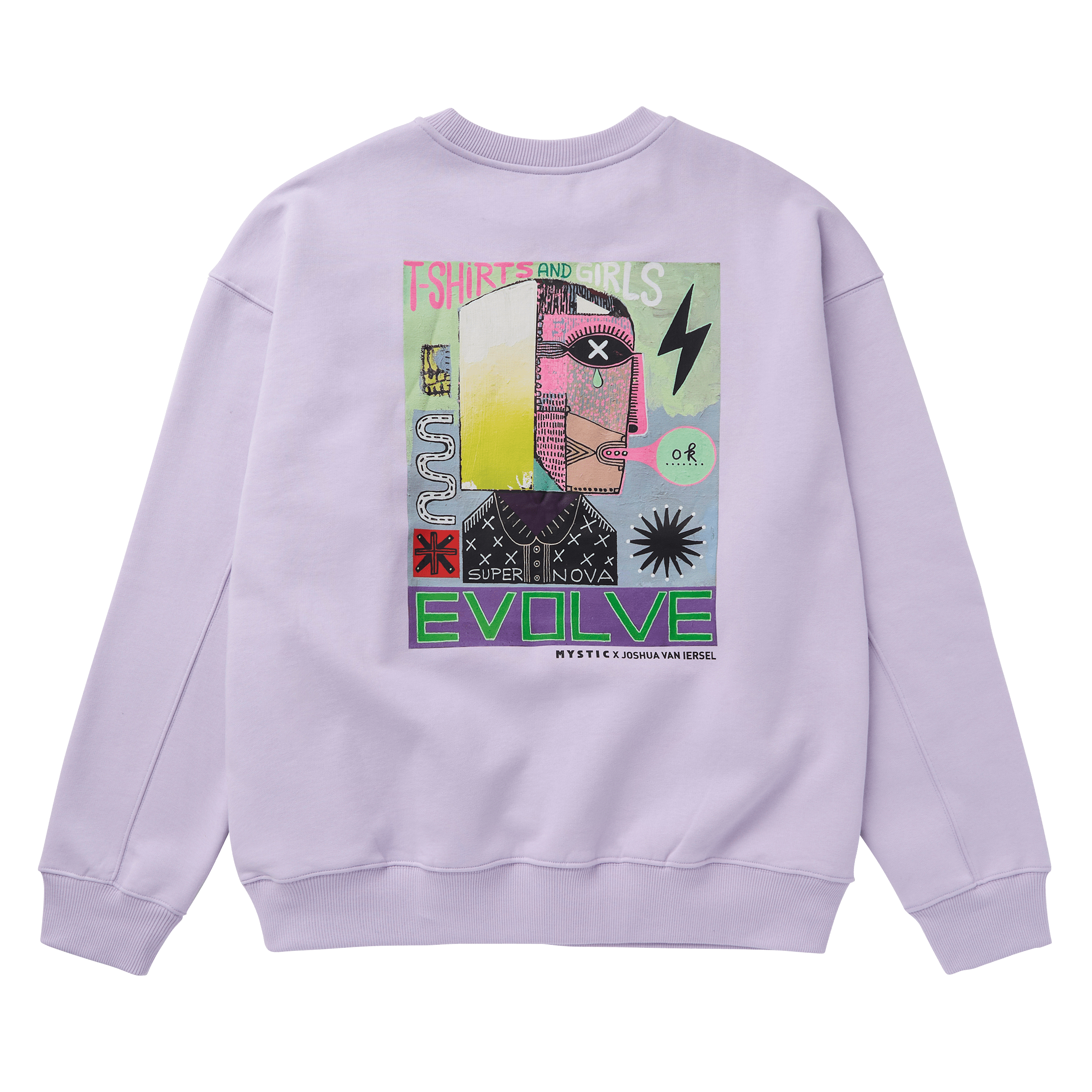 Mystic Groove Crew Sweat coton lilas M