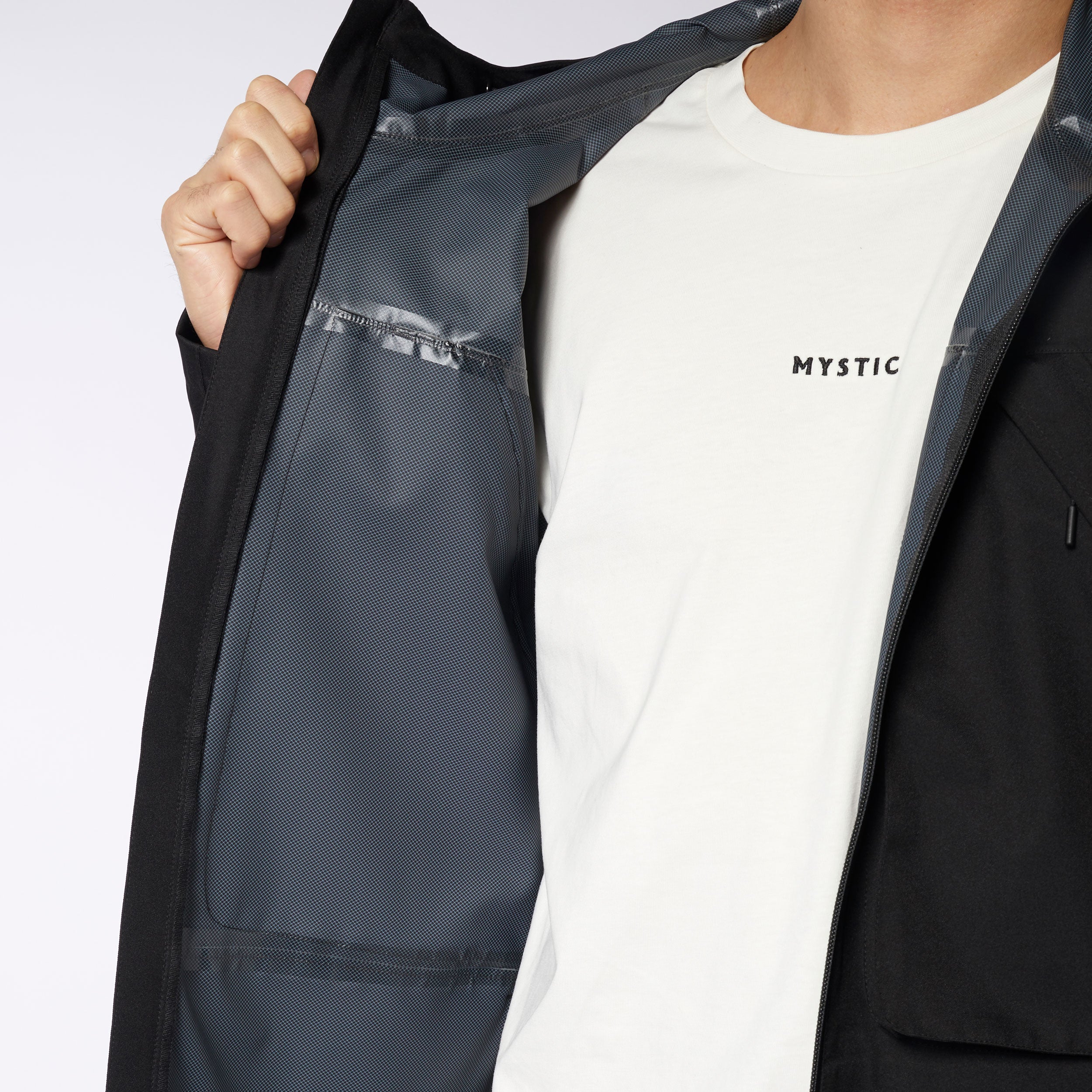 Mystic DTS veste pluie imperméable noire 10k