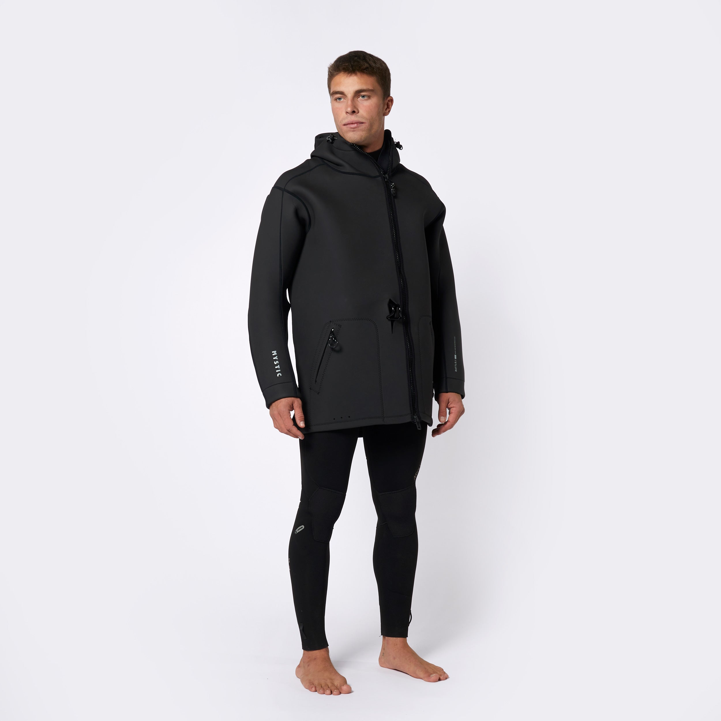 Mystic Battle 3/2mm veste néoprène homme noir coupe-vent