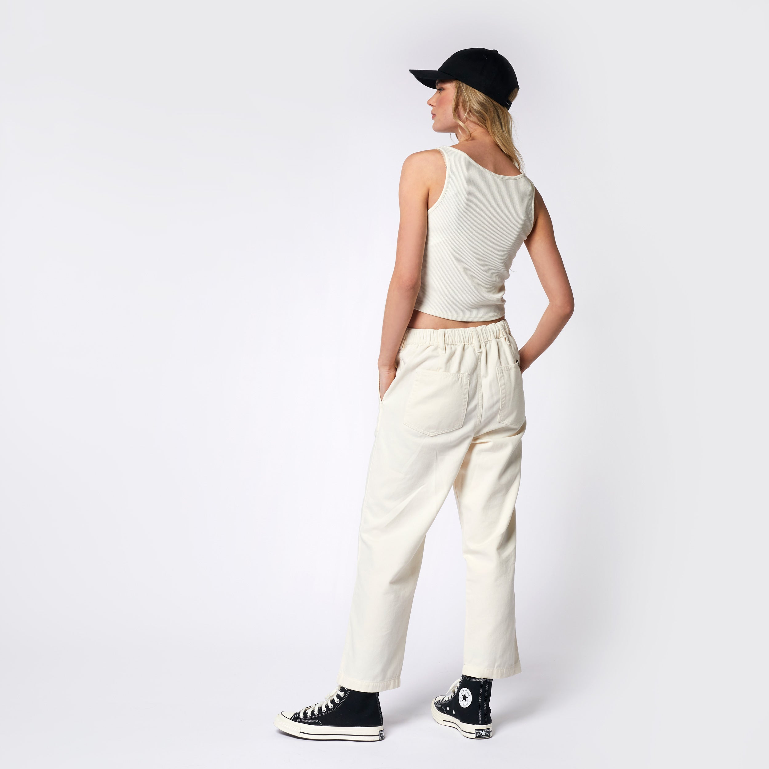 Mystic Amber Singlet débardeur femme Blanc cassé cropped