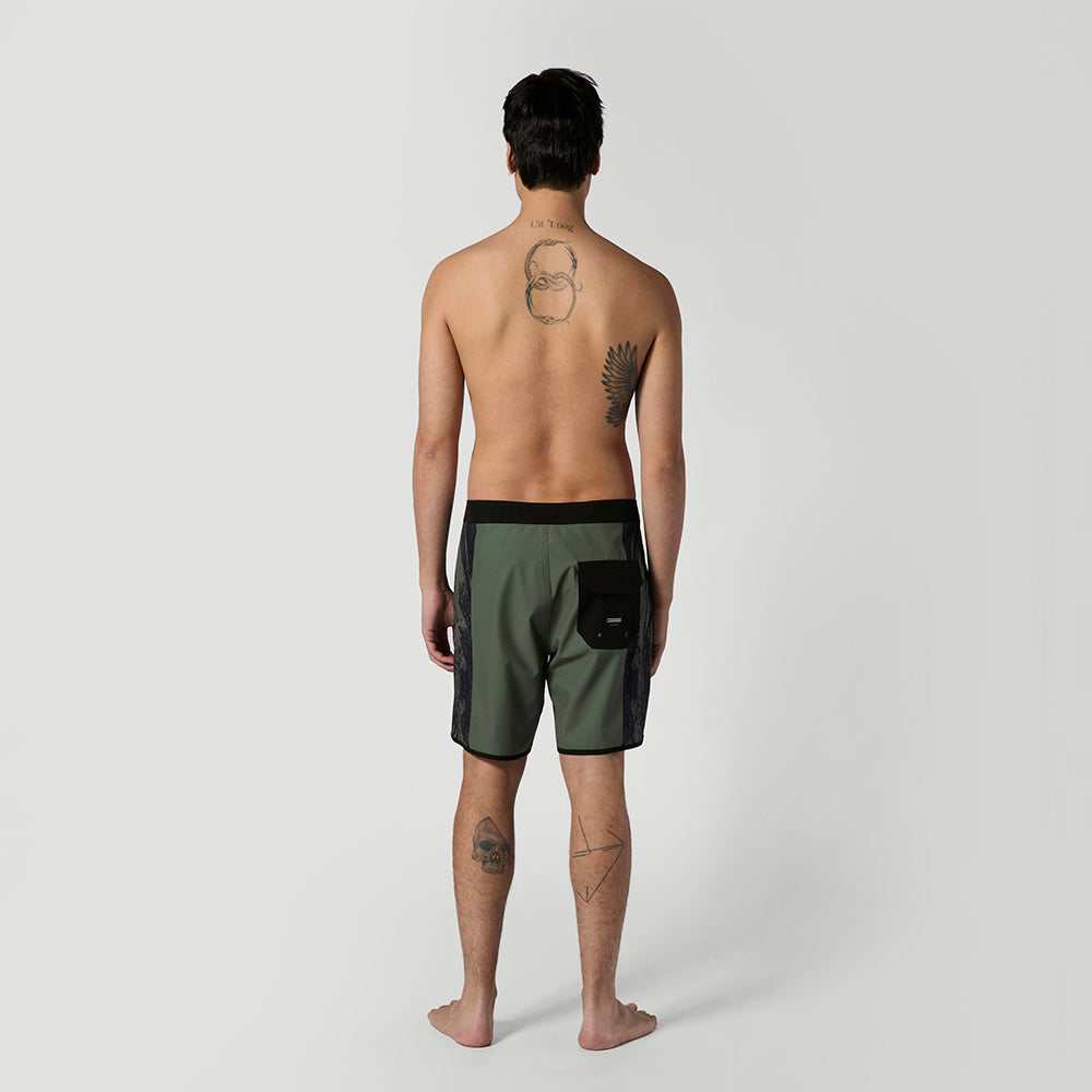 Mystic Warped boardshort homme Olive Green