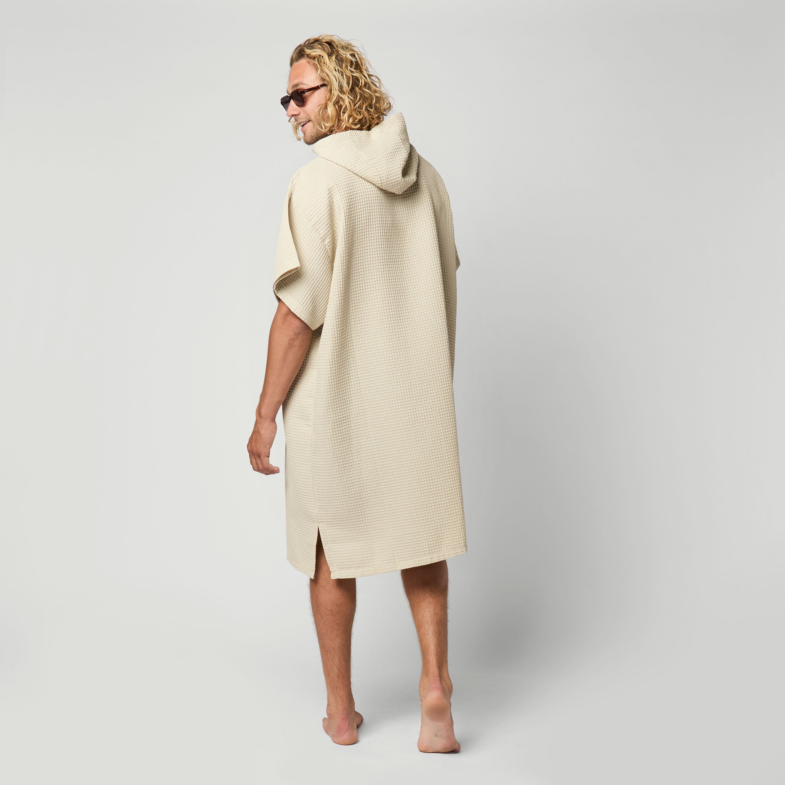 Mystic Waffle poncho surf coton sable séchage rapide