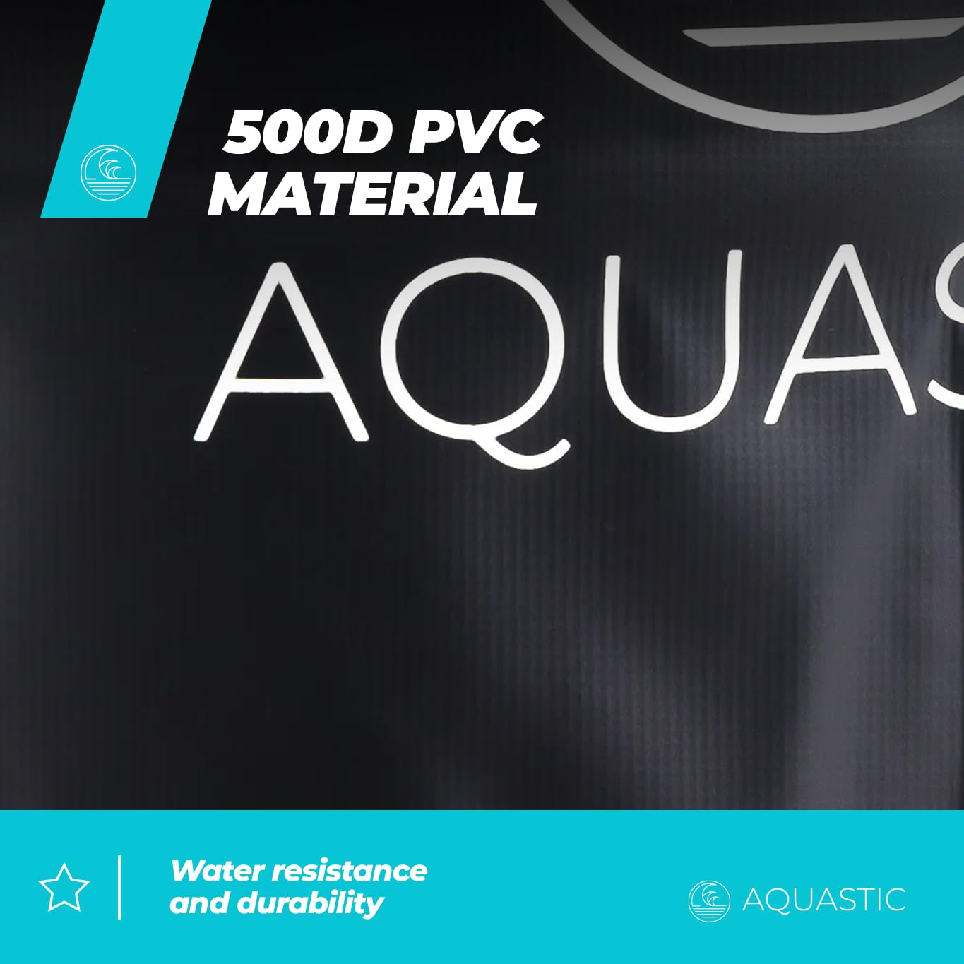 AQUASTIC sac étanche 10 L noir PVC 500D bandoulière