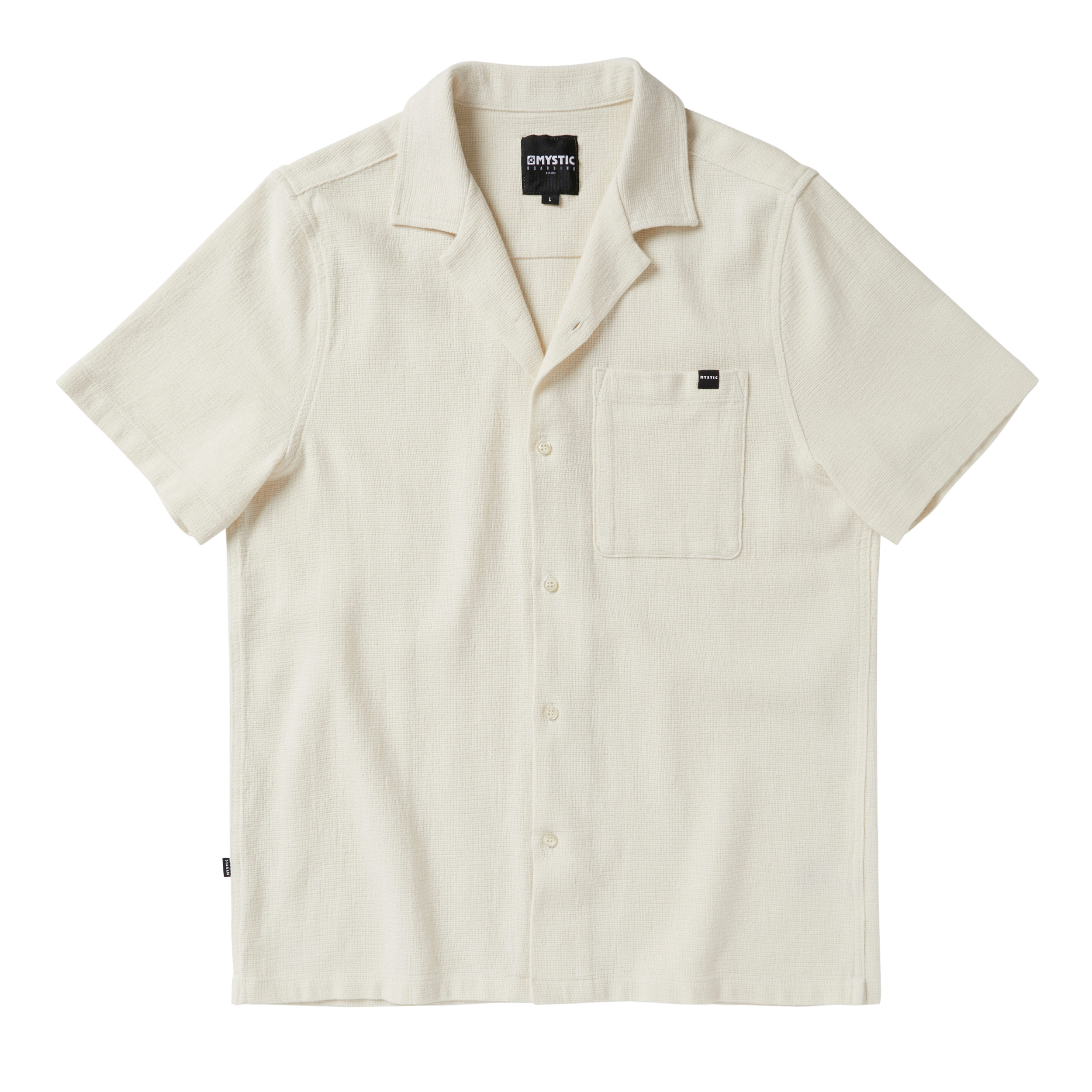 Mystic Last Light chemise homme blanc cassé L coton poche