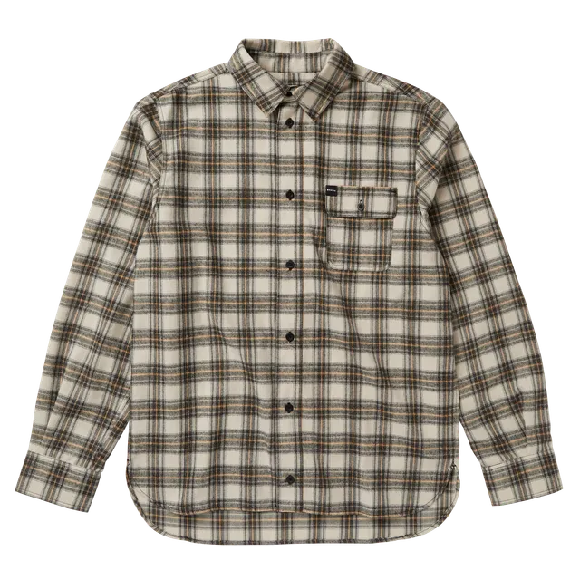 Mystic Check Shirt chemise carreaux homme blanc cassé flanelle