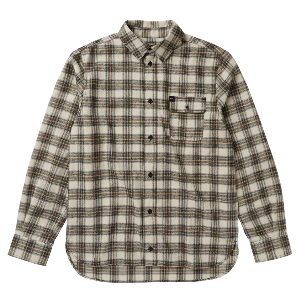 Mystic Check Shirt chemise carreaux homme blanc cassé flanelle