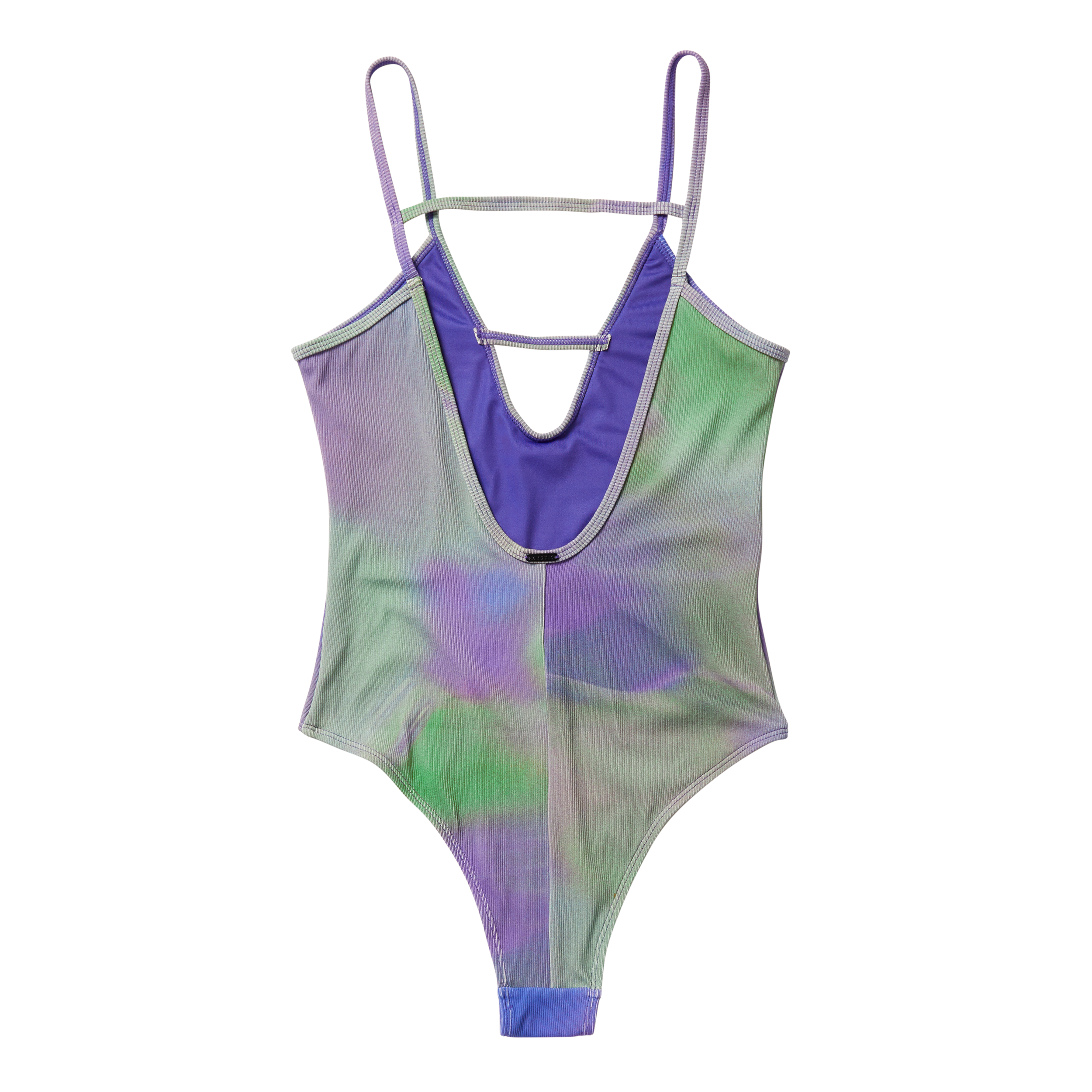 Mystic Inga maillot bain violet vert décolleté V