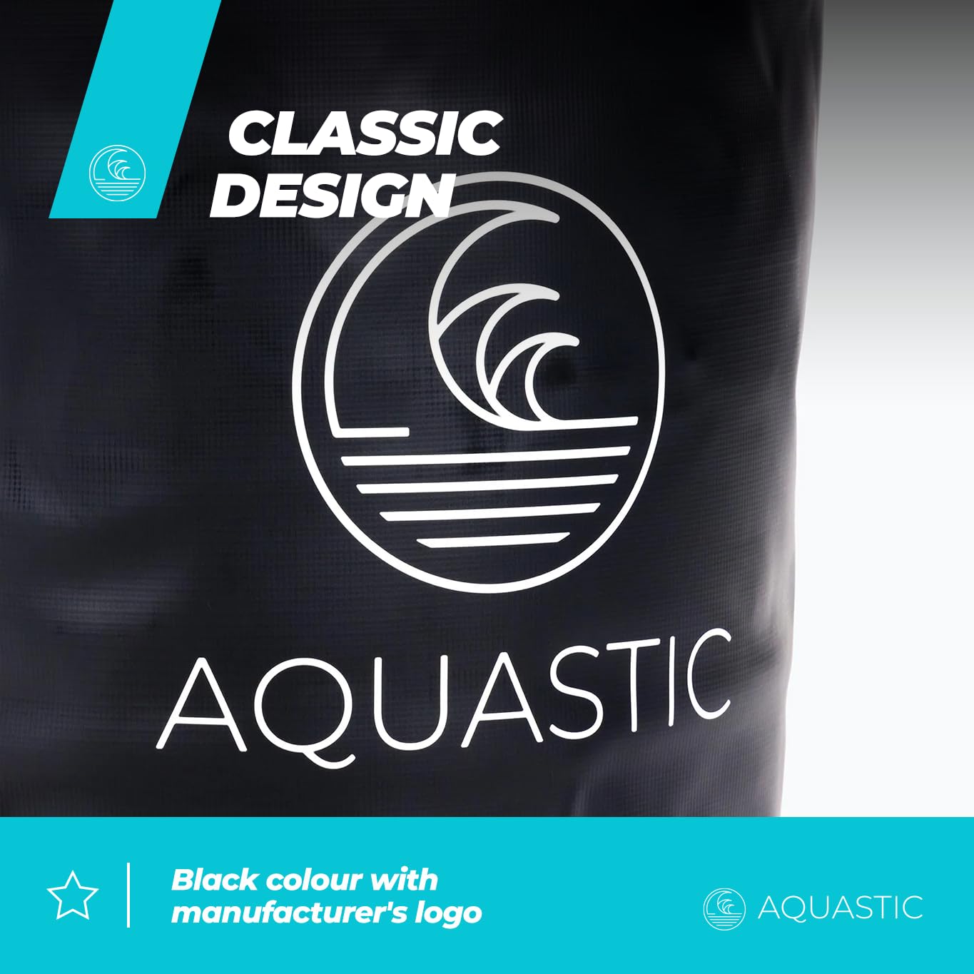 AQUASTIC HT-2225-3 sac étanche 20L noir PVC 500D