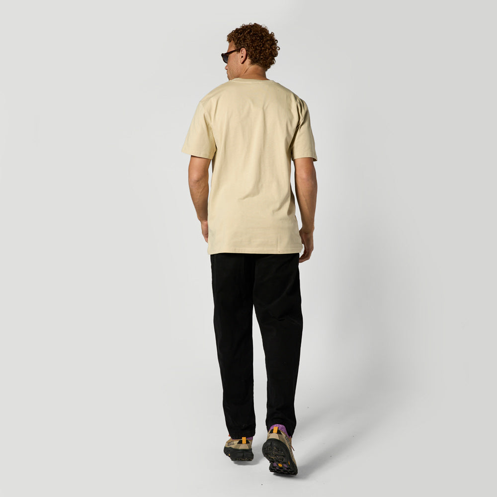 Mystic Brand Tee t-shirt jersey blanc cassé logo poitrine