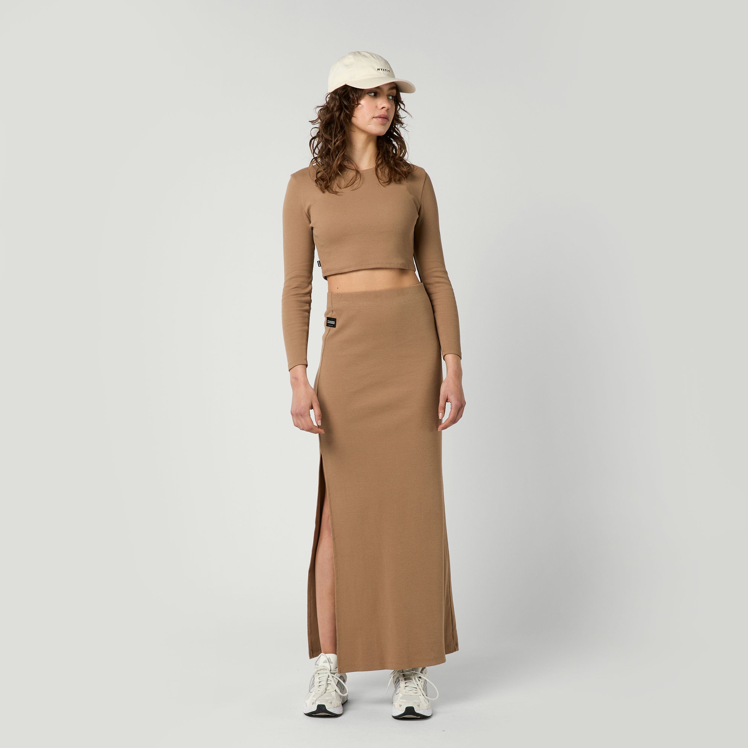 Mystic Glow Crop T-shirt femme court Slate Brown