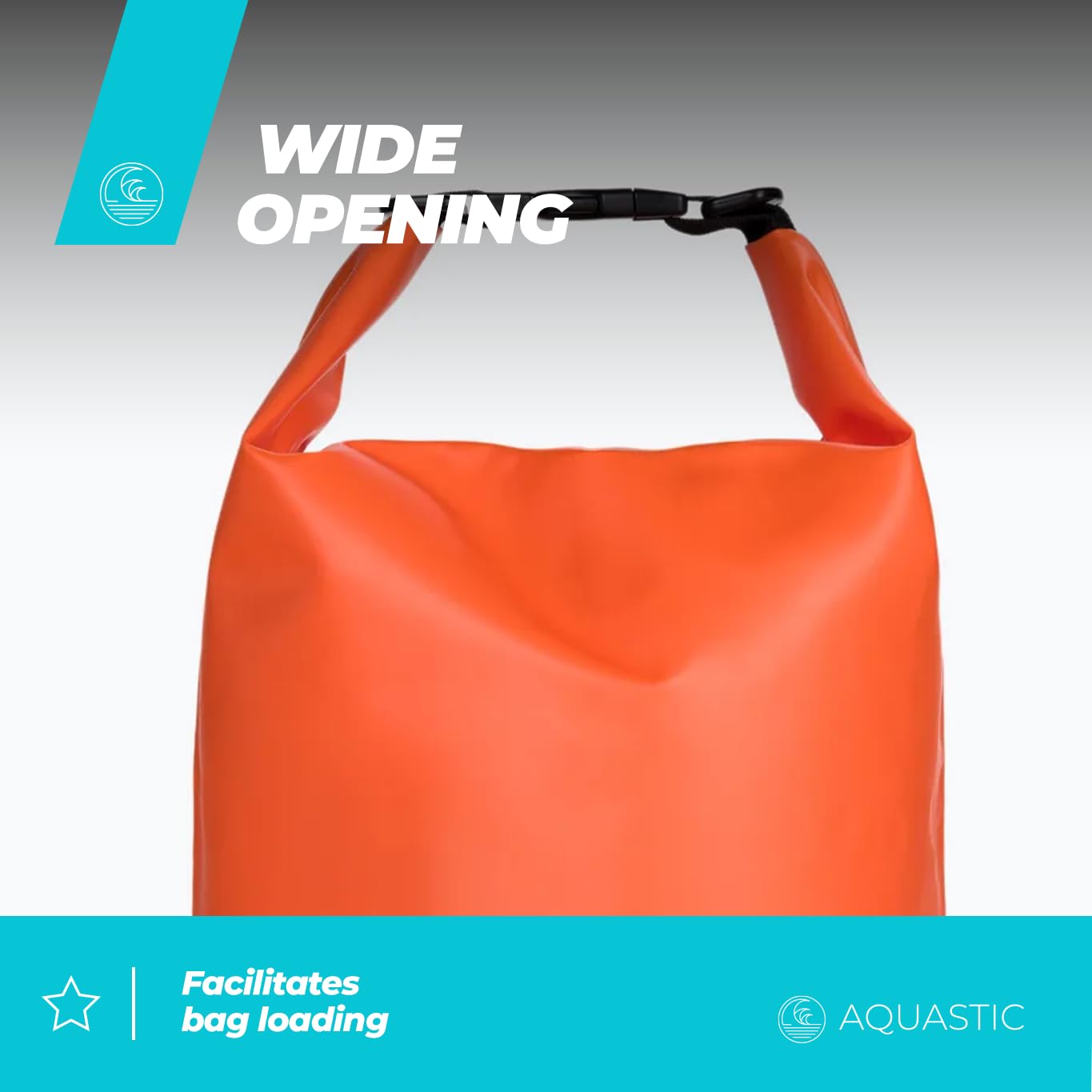 AQUASTIC HT-2225-4 sac étanche 30 L orange PVC 500D