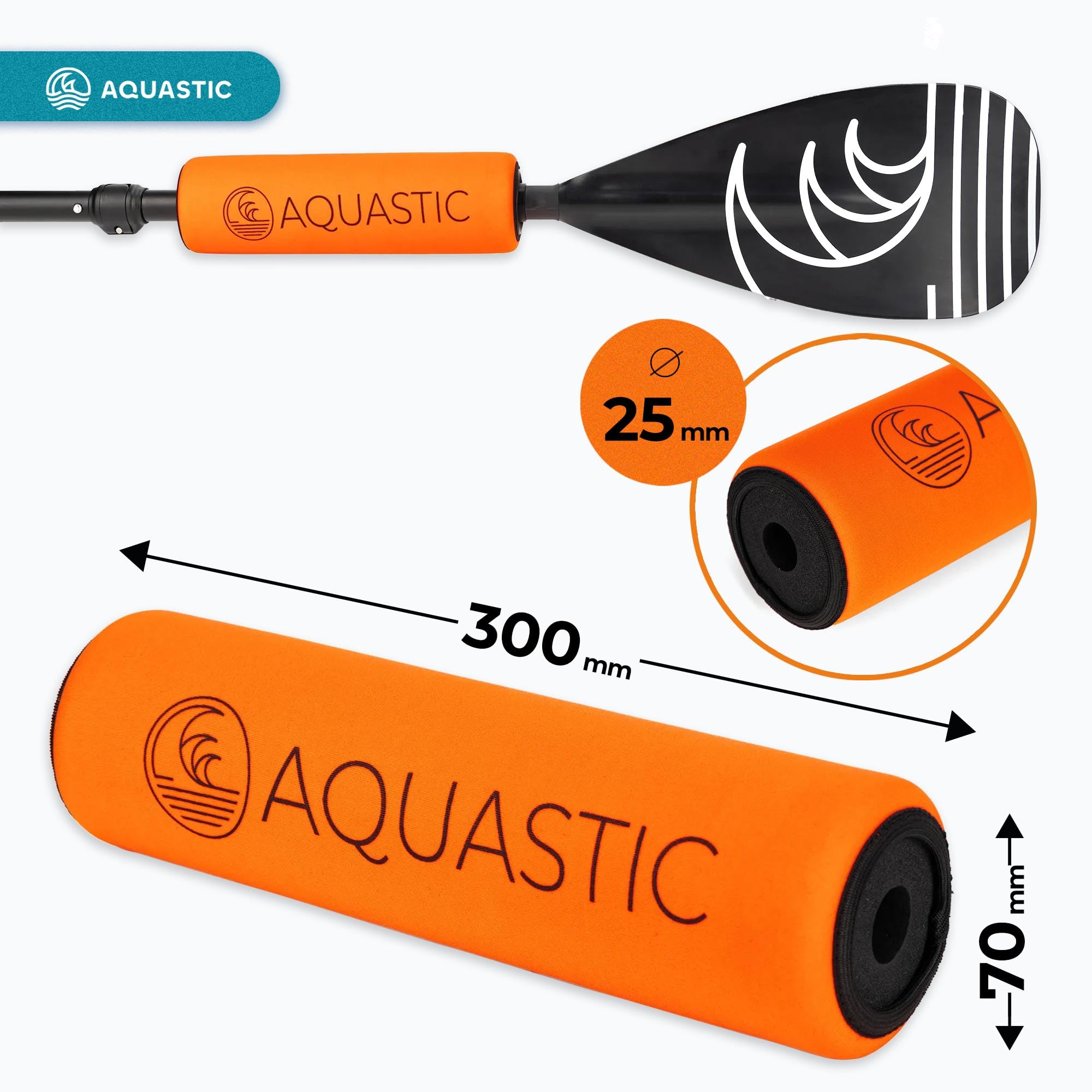 AQUASTIC AQS-SFS bouée pagaie SUP orange tige 25 mm