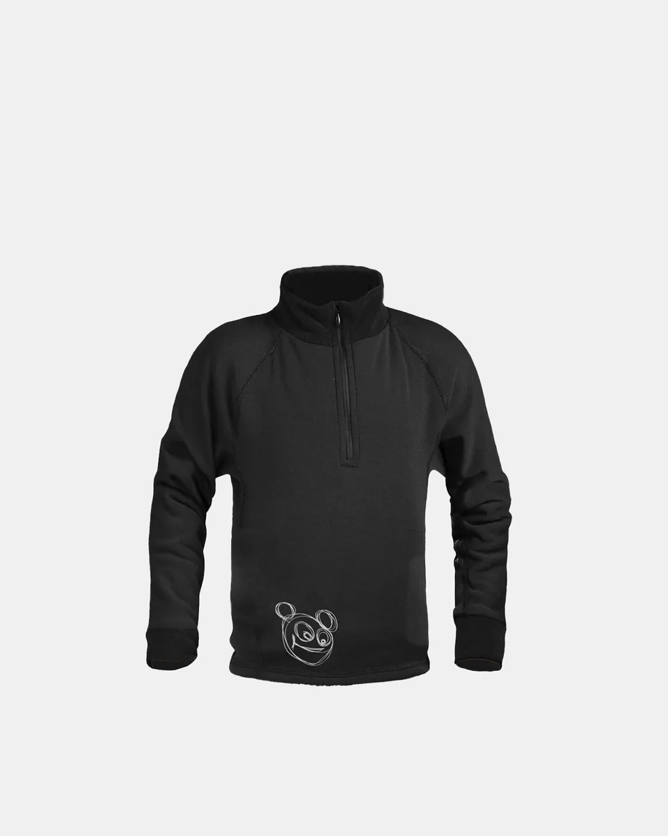 HIKO Teddy haut thermique enfant manches longues noir respirant
