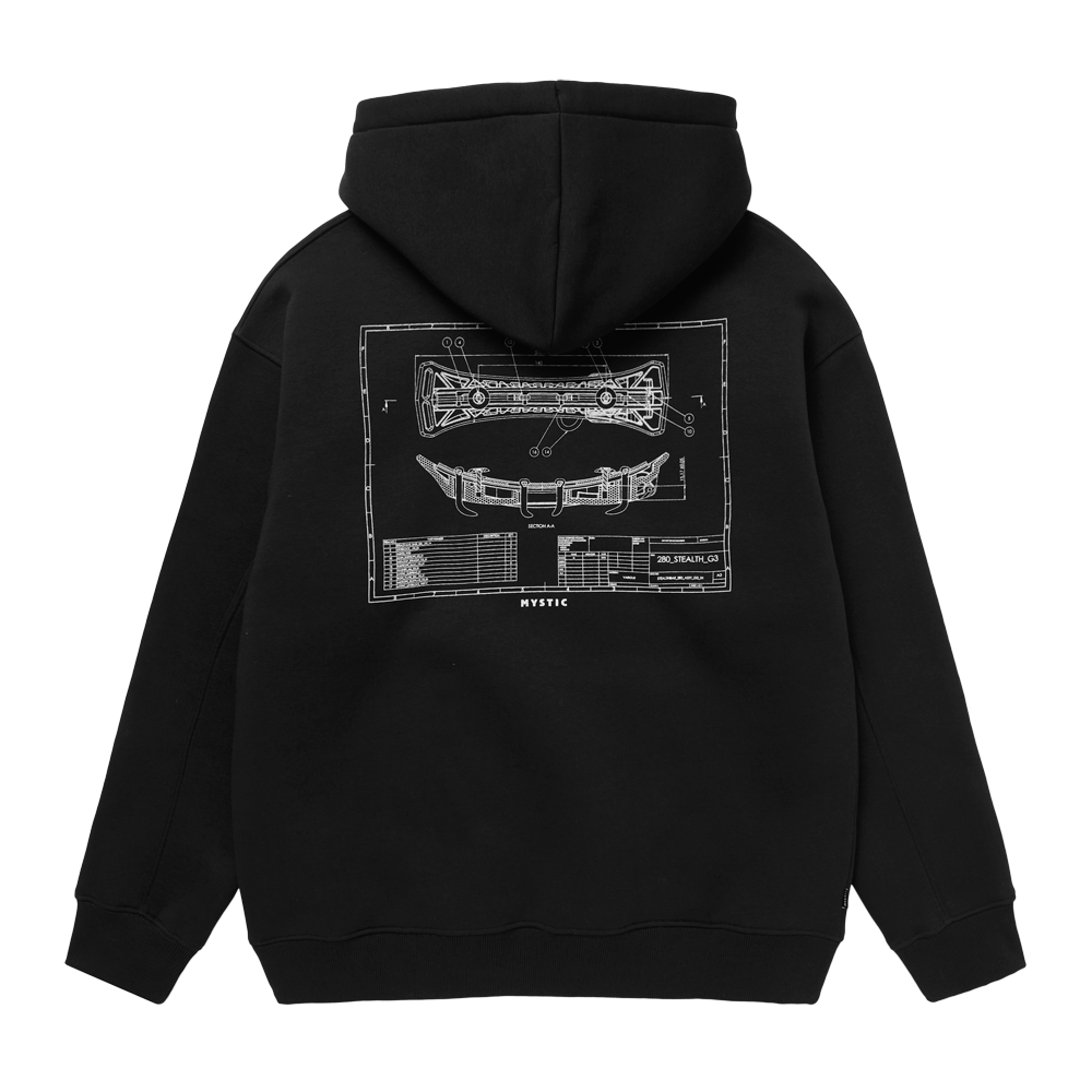 Mystic Concept SB1 Sweat Capuche Noir molleton coton