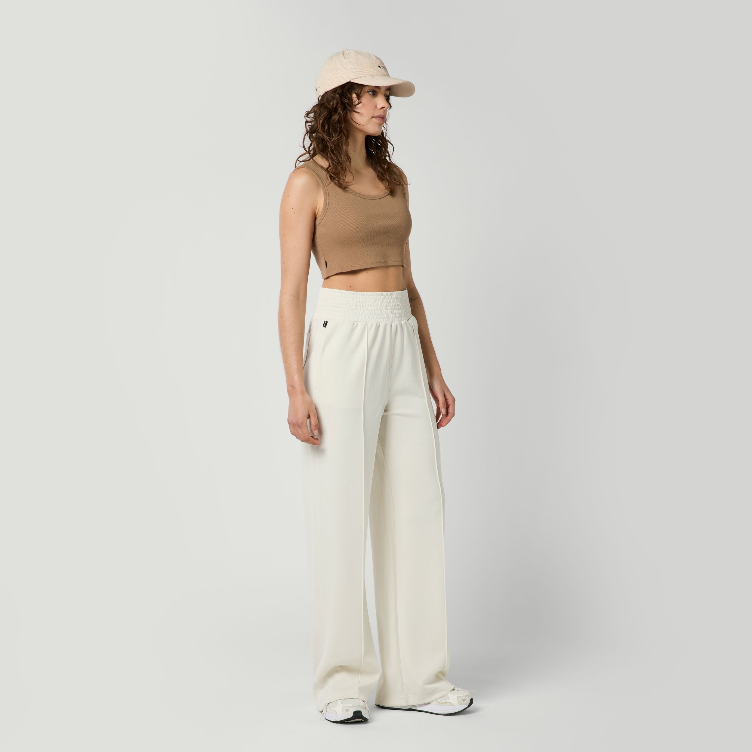 Mystic Breezy Jogger jogging femme blanc cassé velours