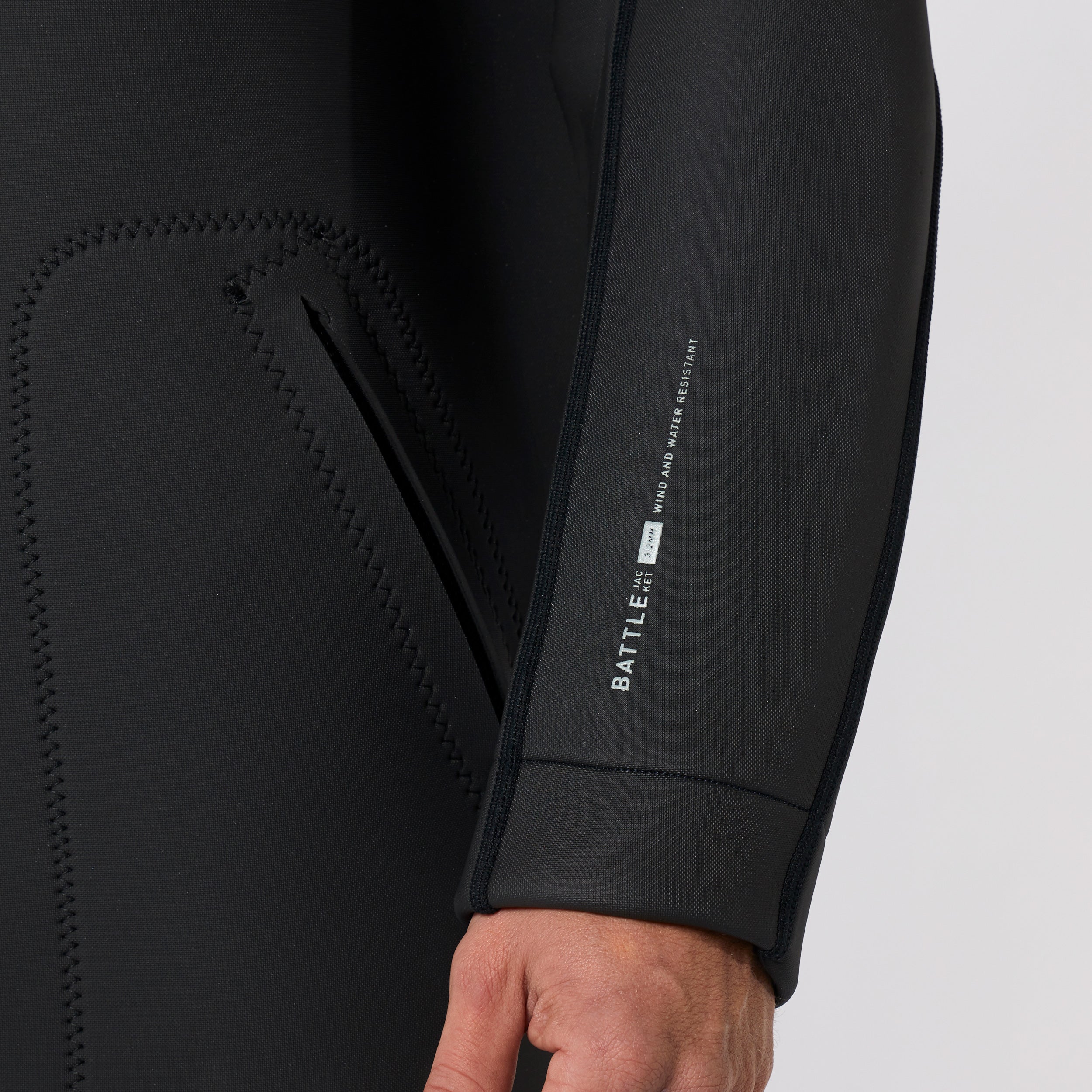 Mystic Battle 3/2mm veste néoprène homme noir coupe-vent