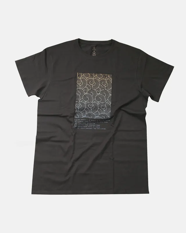 Hiko Present V.2 T-shirt Coton Noir Coupe Classique