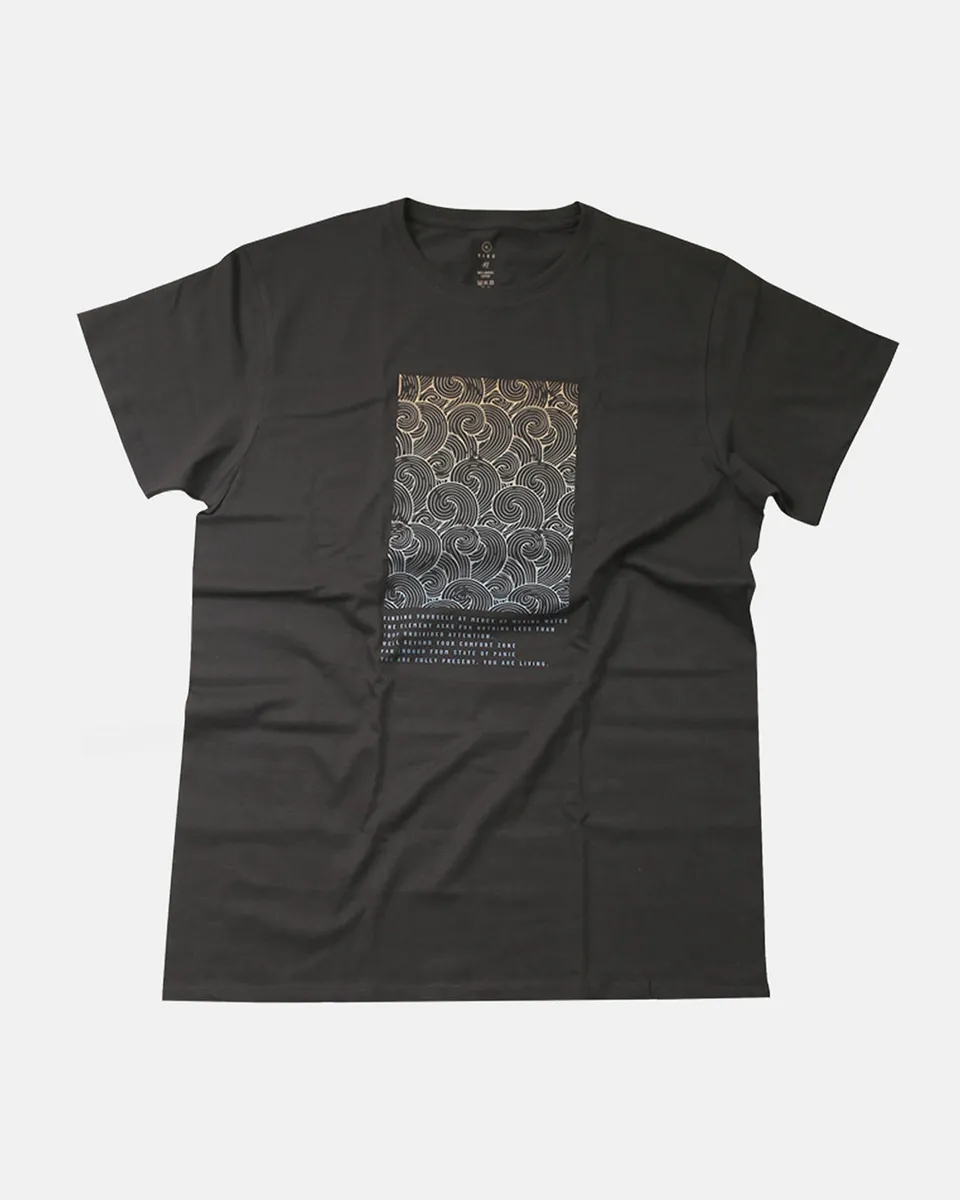 Hiko Present V.2 T-shirt Coton Noir Coupe Classique