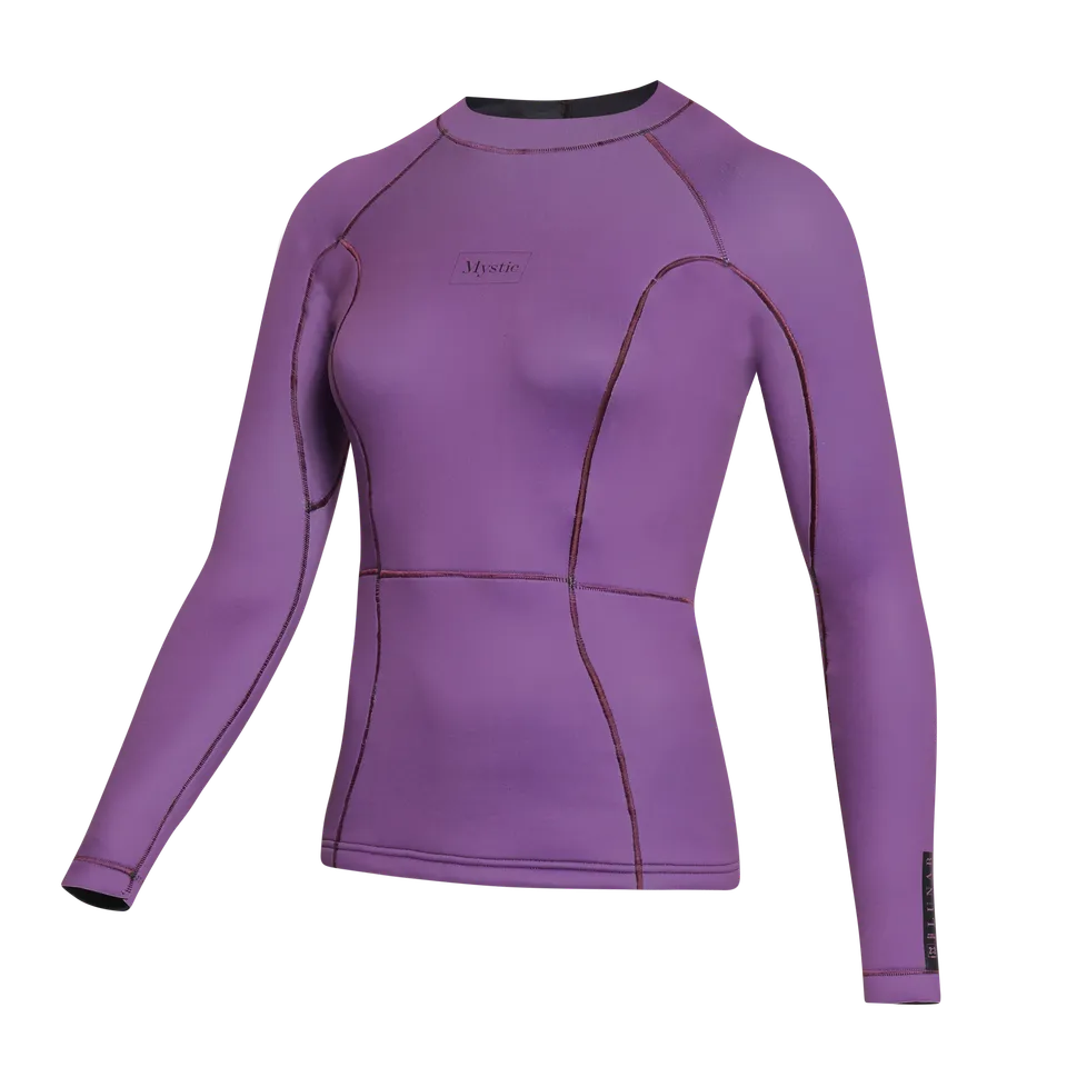 Mystic Lunar 2mm top neoprene femme violet manches longues