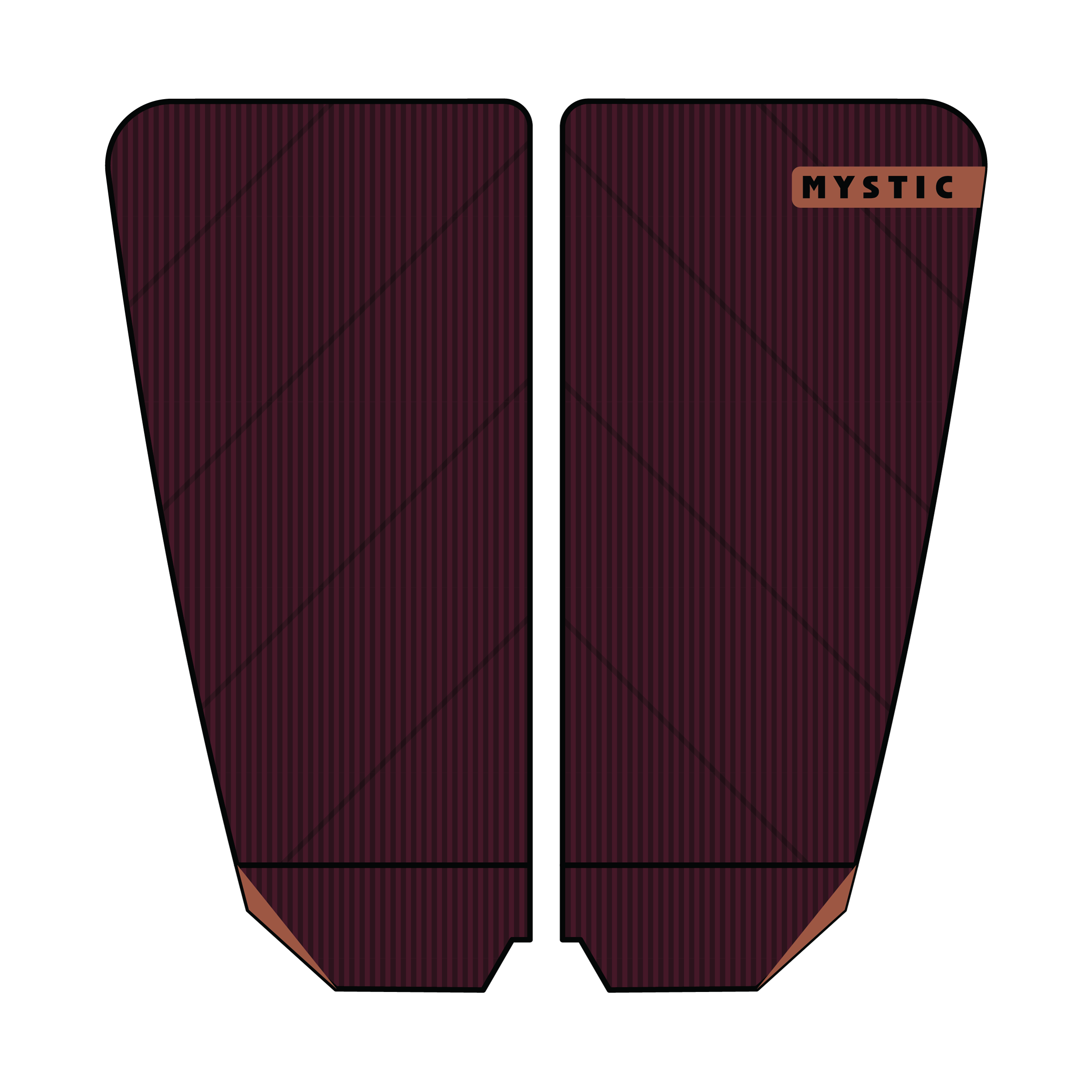 Mystic Ambush Tailpad Stubby Shape pad surf Merlot grip