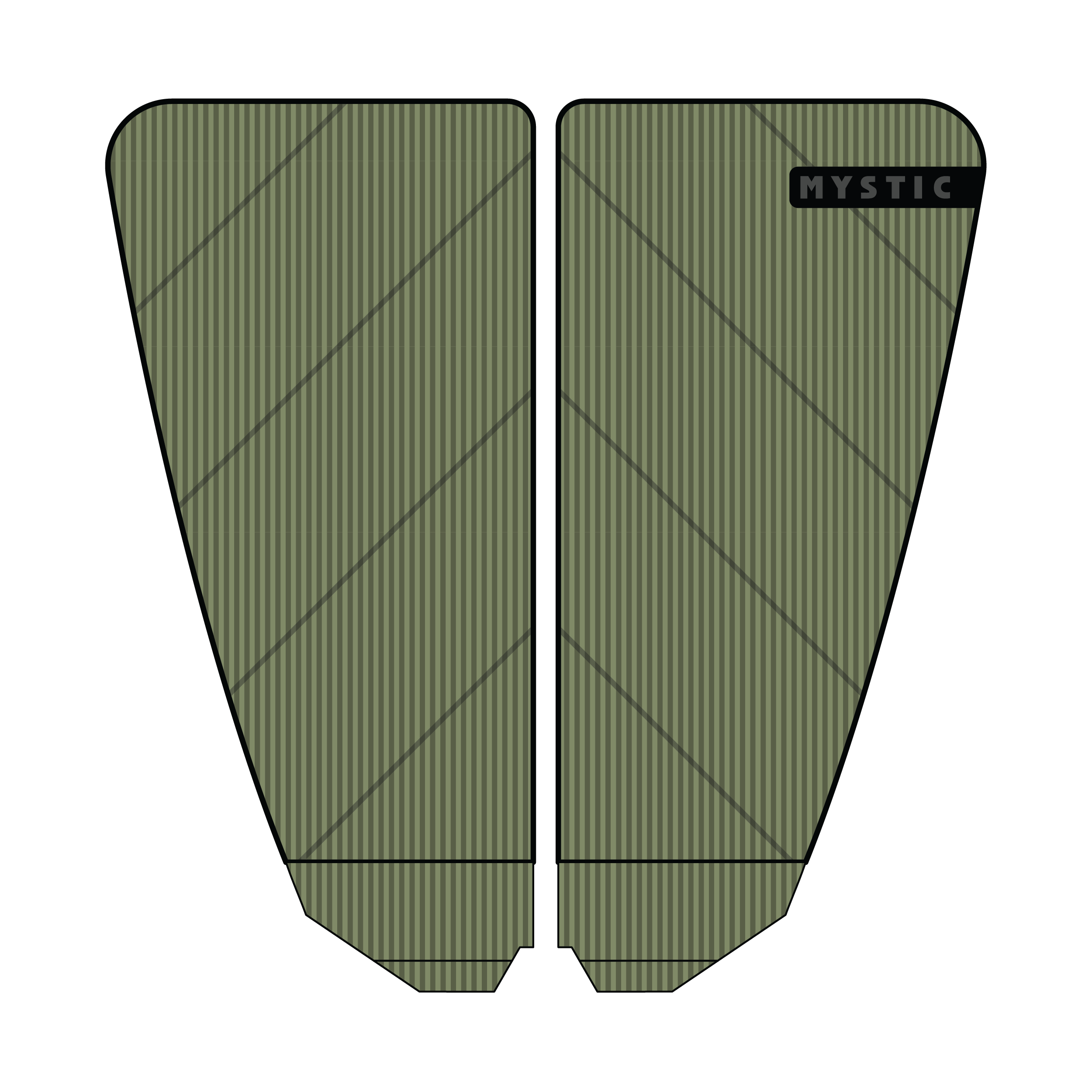 Mystic Ambush Tailpad Classic Shape pad surf noir