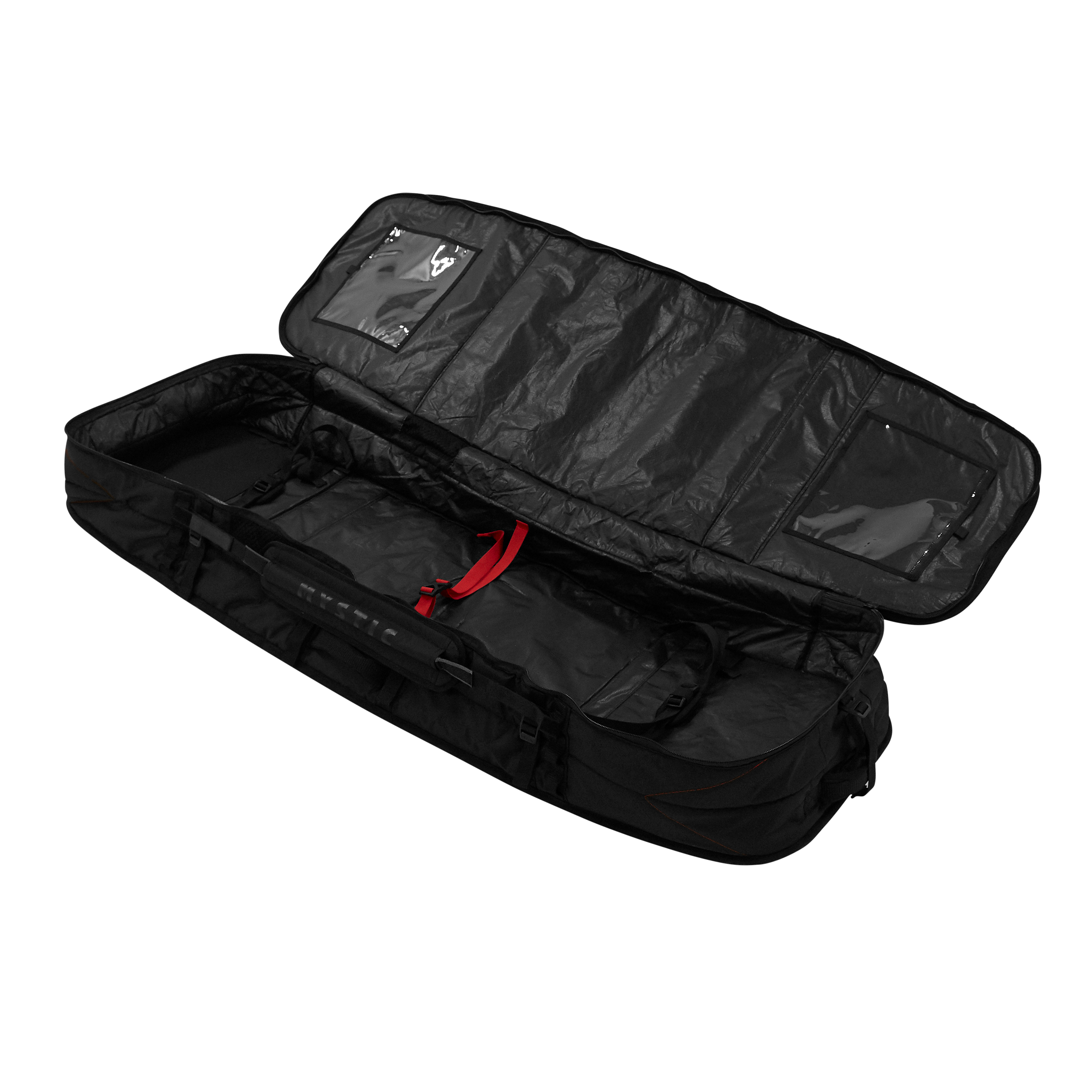 Mystic Saga housse boardbag noir roulettes protection