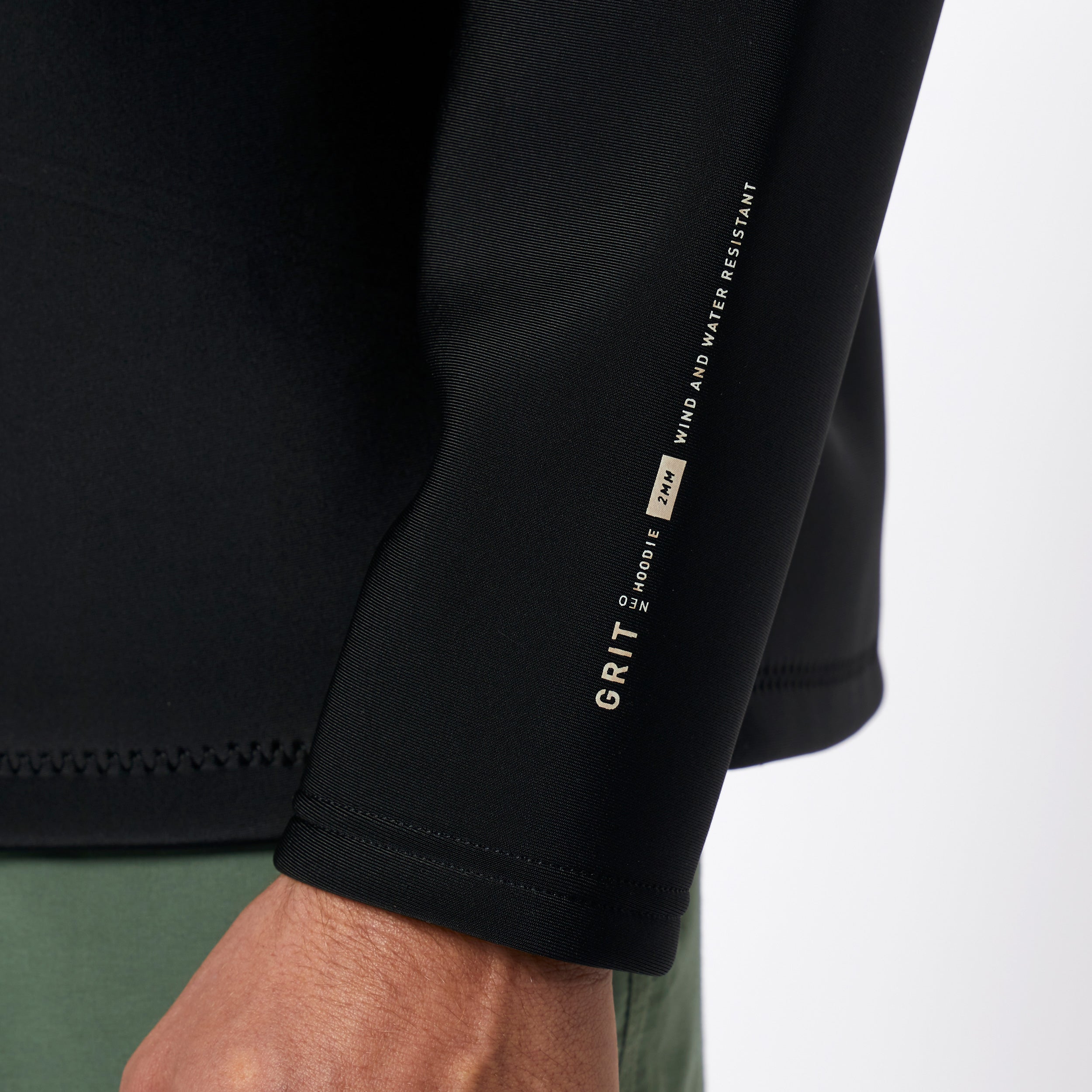 Mystic Grit Hoodie 2mm sweat néoprène noir coupe-vent