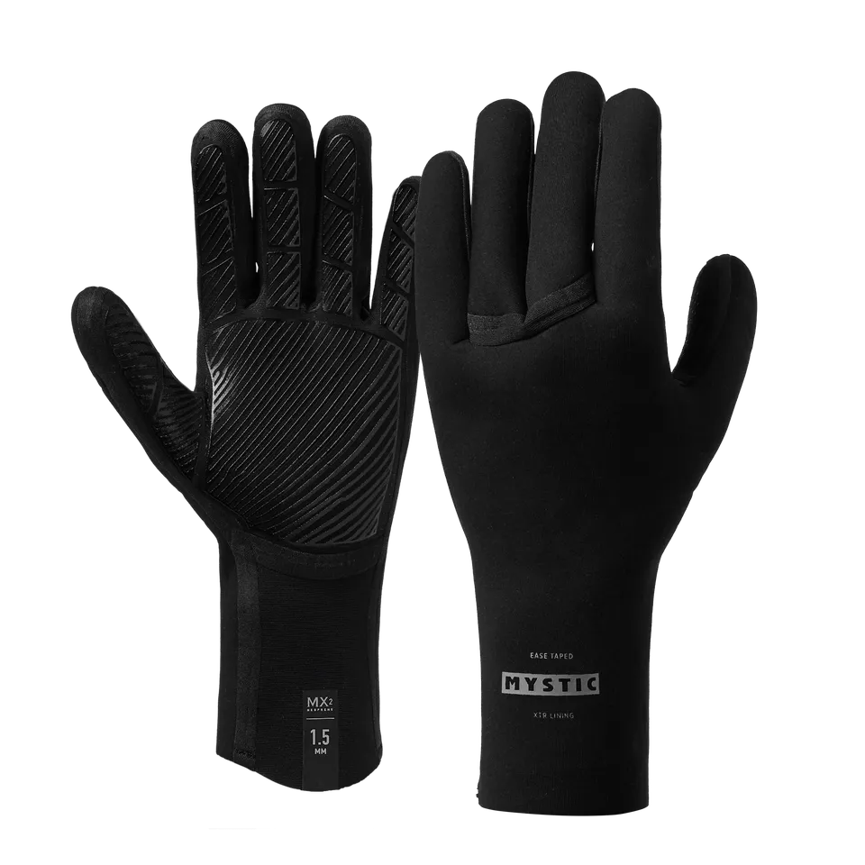 Mystic Crest 1.5mm gants néoprène noir 5 doigts