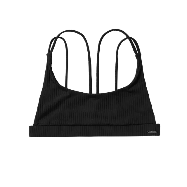 Mystic Bodil haut bikini femme noir dos croisé