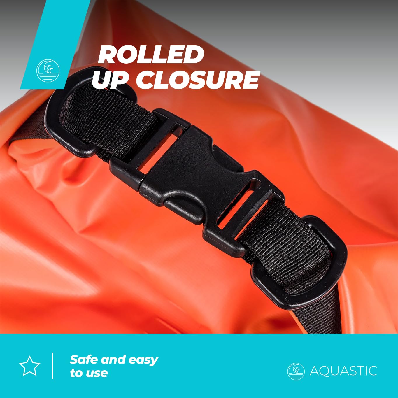 AQUASTIC HT-2225-4 sac étanche 30 L orange PVC 500D