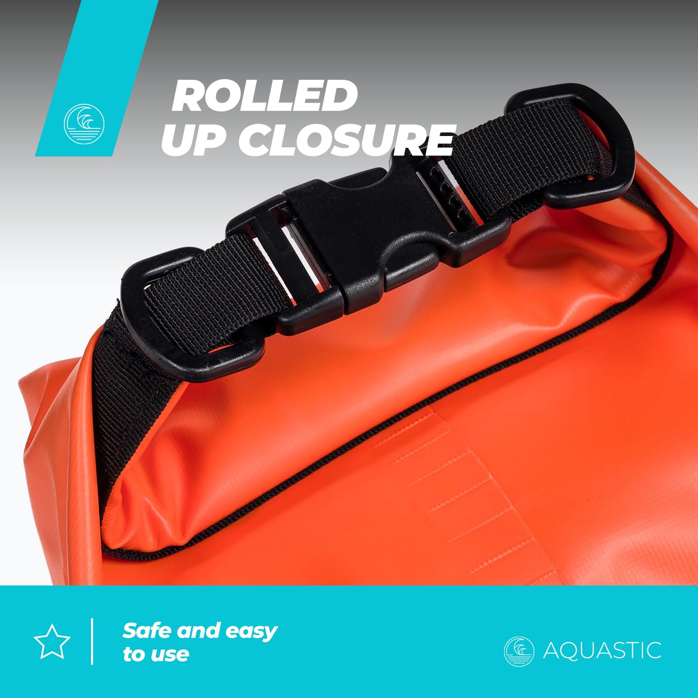 AQUASTIC sac étanche 10 L orange PVC 500D visible