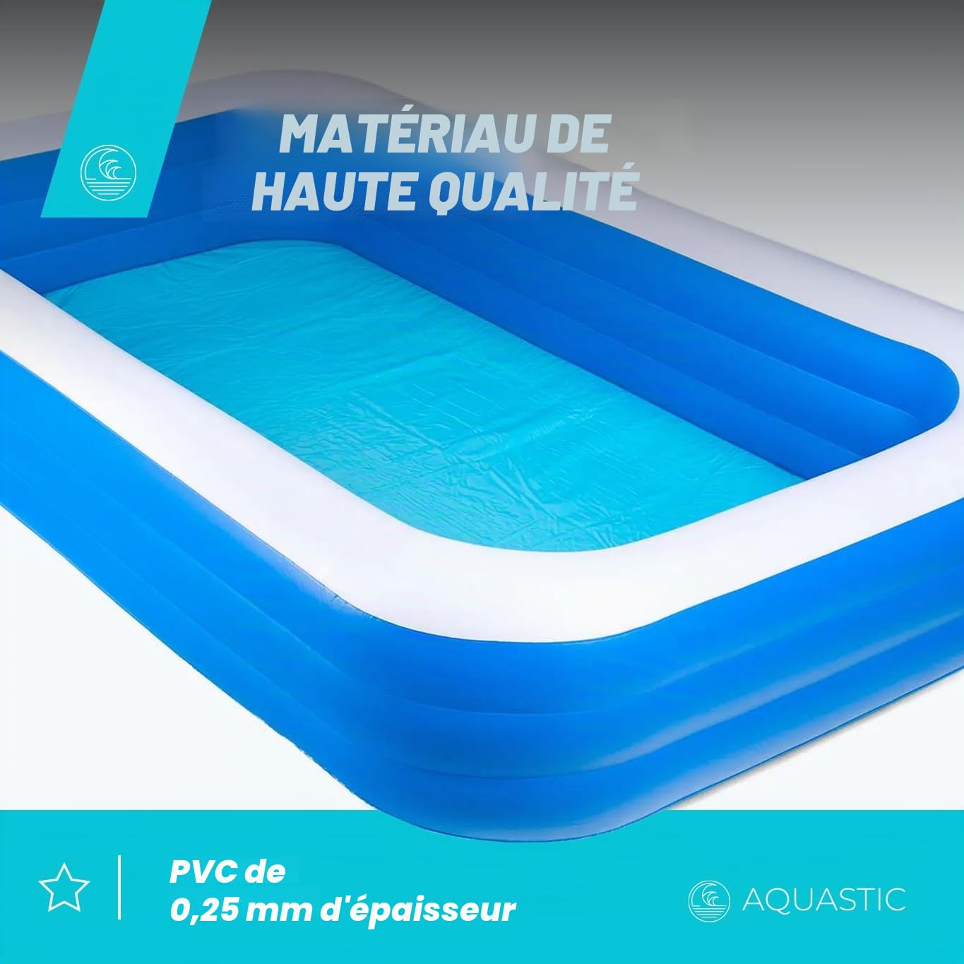 AQUASTIC AIP-305R piscine gonflable bleue 1160 L familiale