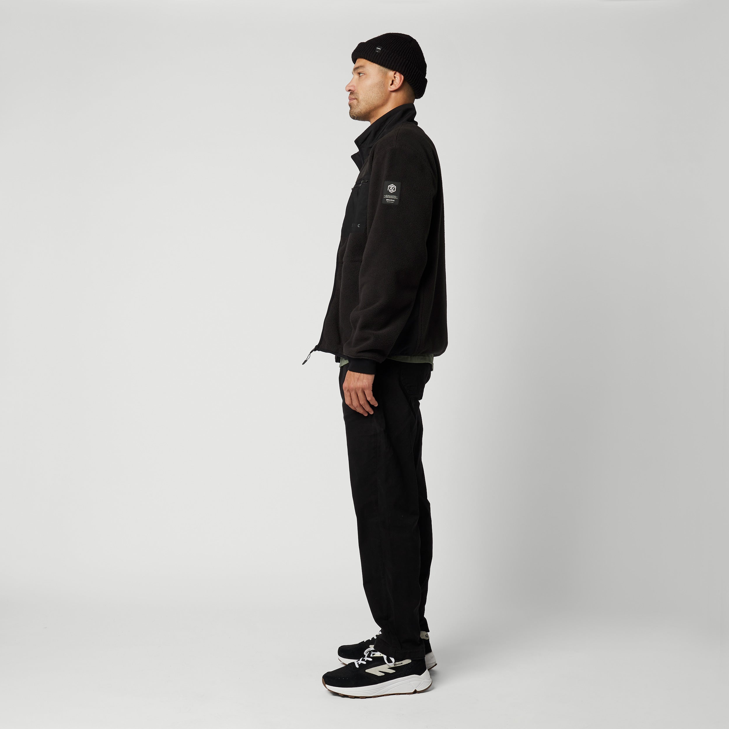 Mystic DTS Fleece Zip Thru sweat zippé noir déperlant