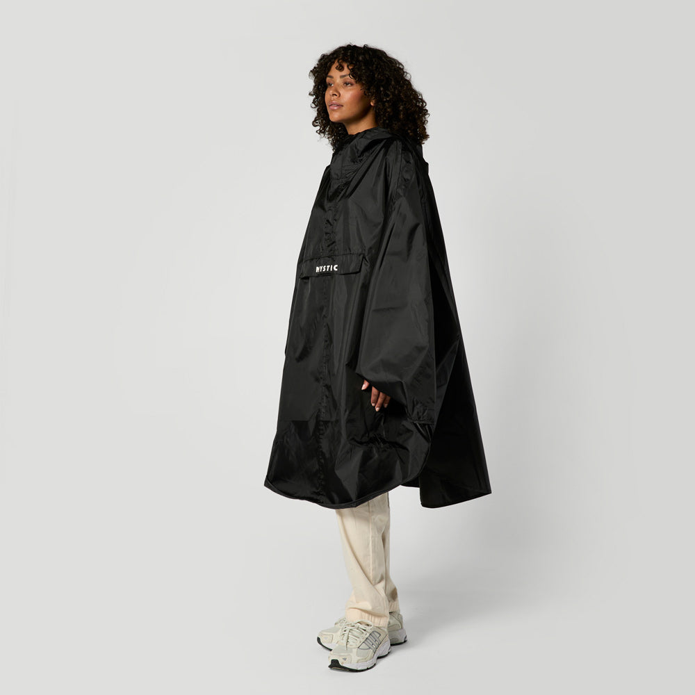 Mystic Rain Poncho poncho pluie S/M noir recyclé