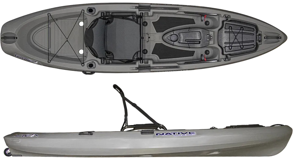 Native Watercraft Falcon 11 kayak pêche gris stable