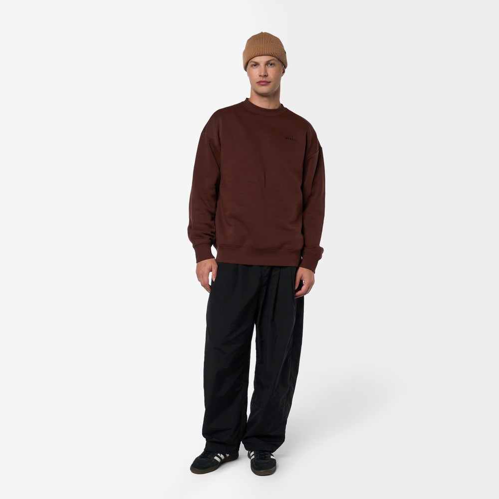 Mystic Profile Crew sweat oversize marron L gratté