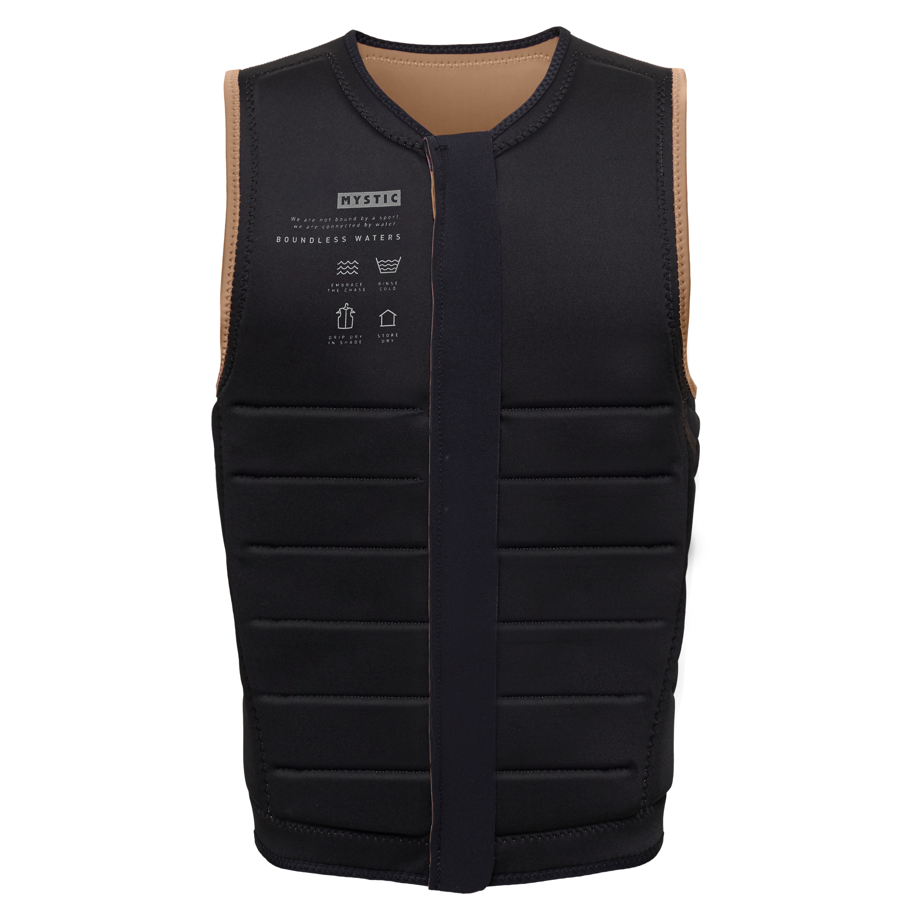 Mystic The Dom Fzip Gilet Impact Wake Marron