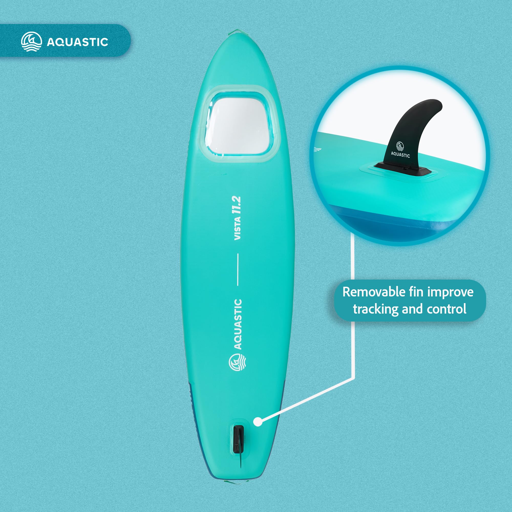 AQUASTIC Vista 11'2 Stand Up Paddle Gonflable 340x89 cm 150 kg