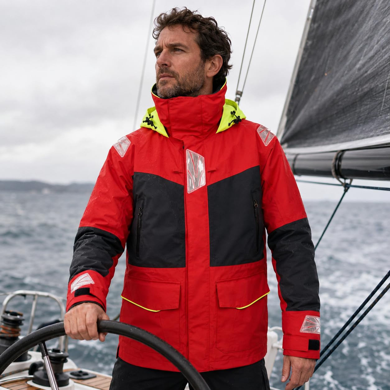 AQUASTIC Outrun veste hardshell rouge voile 15000