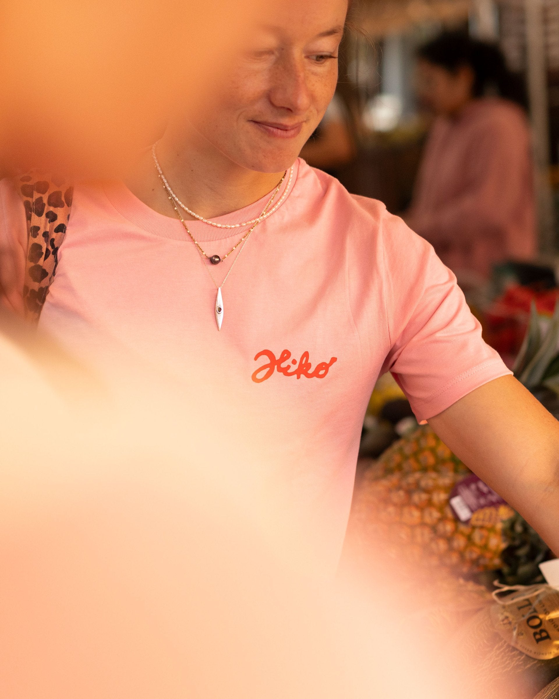 HIKO Meadow t-shirt femme coton bio rose