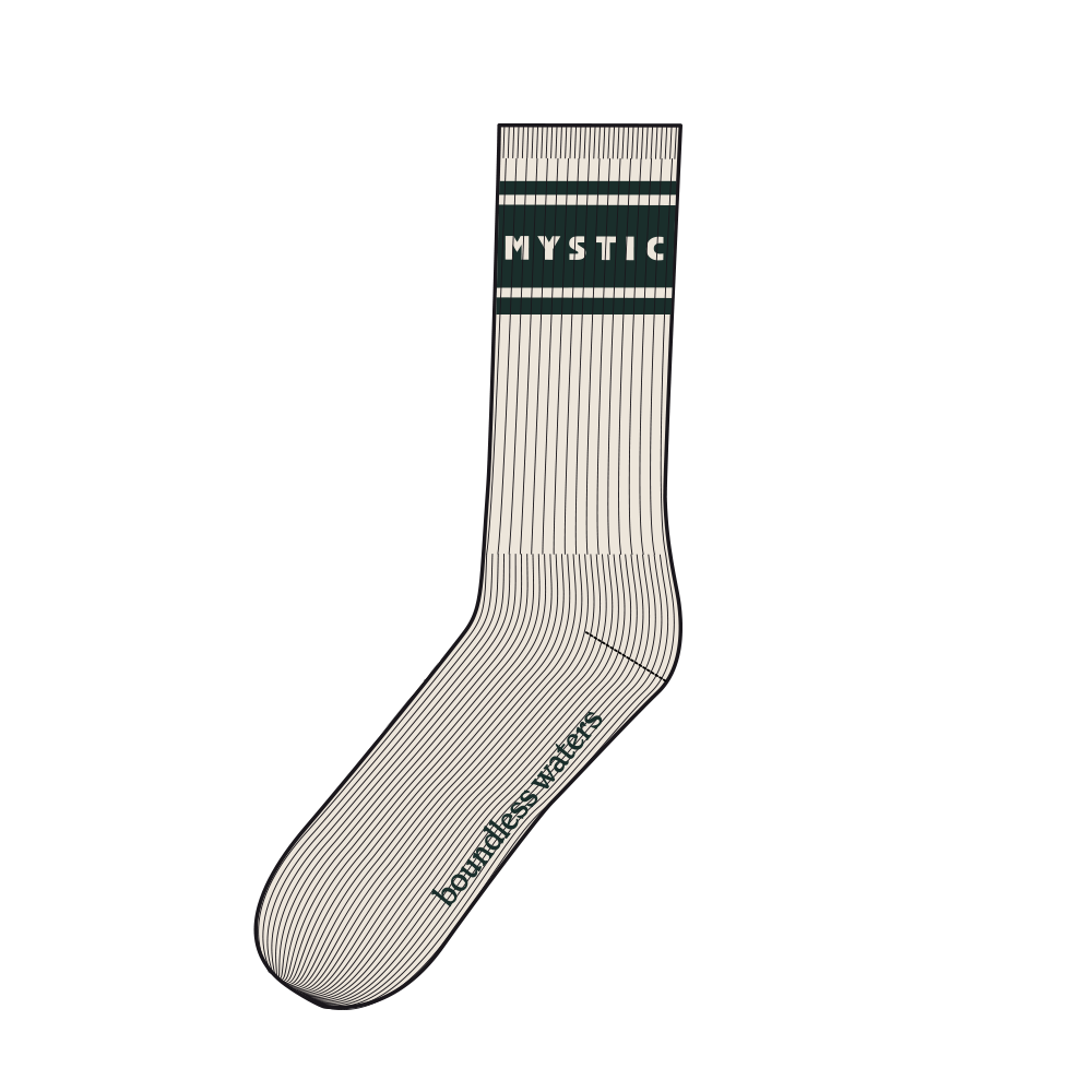 Mystic Essential Chaussettes Noires coton
