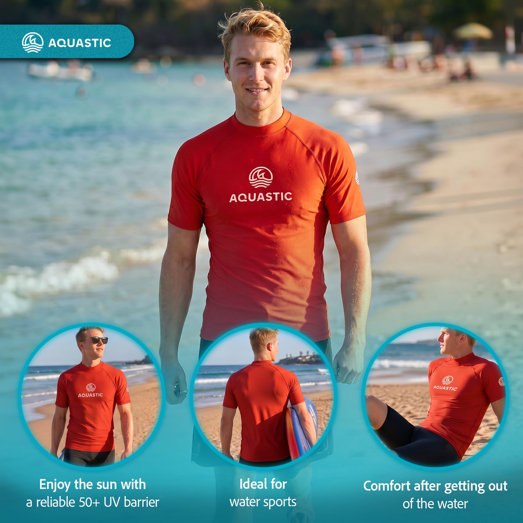 AQUASTIC Rimos t-shirt UV homme manches longues UPF 50+