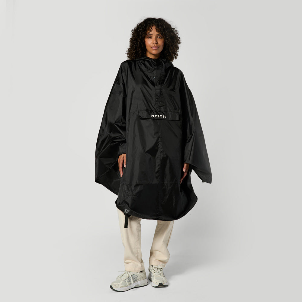 Mystic Rain Poncho poncho pluie S/M noir recyclé