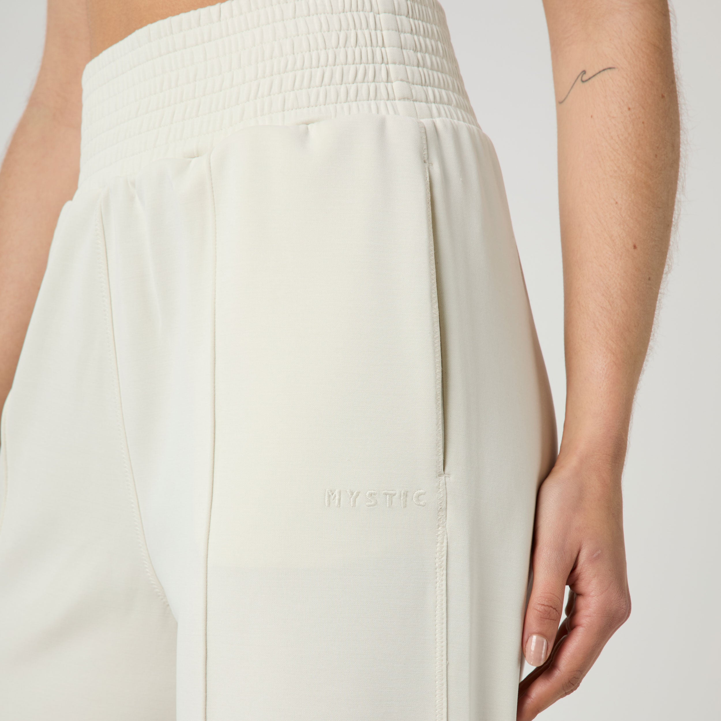 Mystic Breezy Jogger jogging femme blanc cassé velours