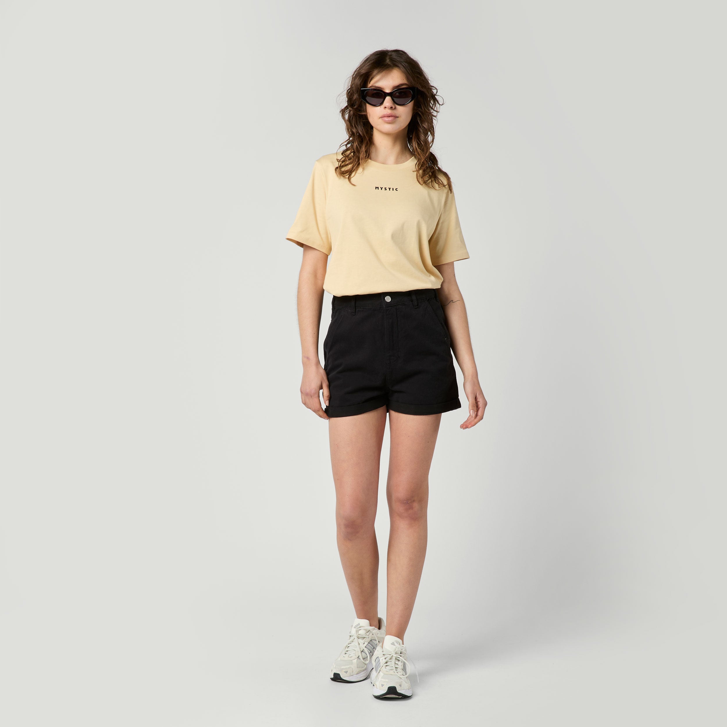 Mystic Island Short short femme taille haute coton