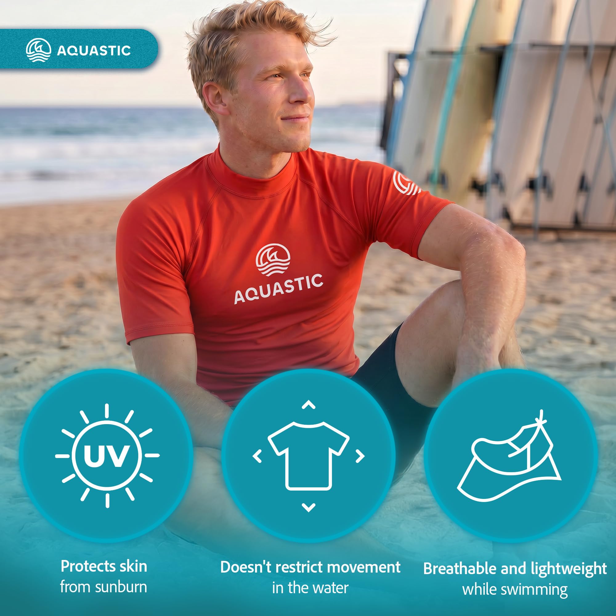 AQUASTIC Rimos t-shirt UV homme manches longues UPF 50+