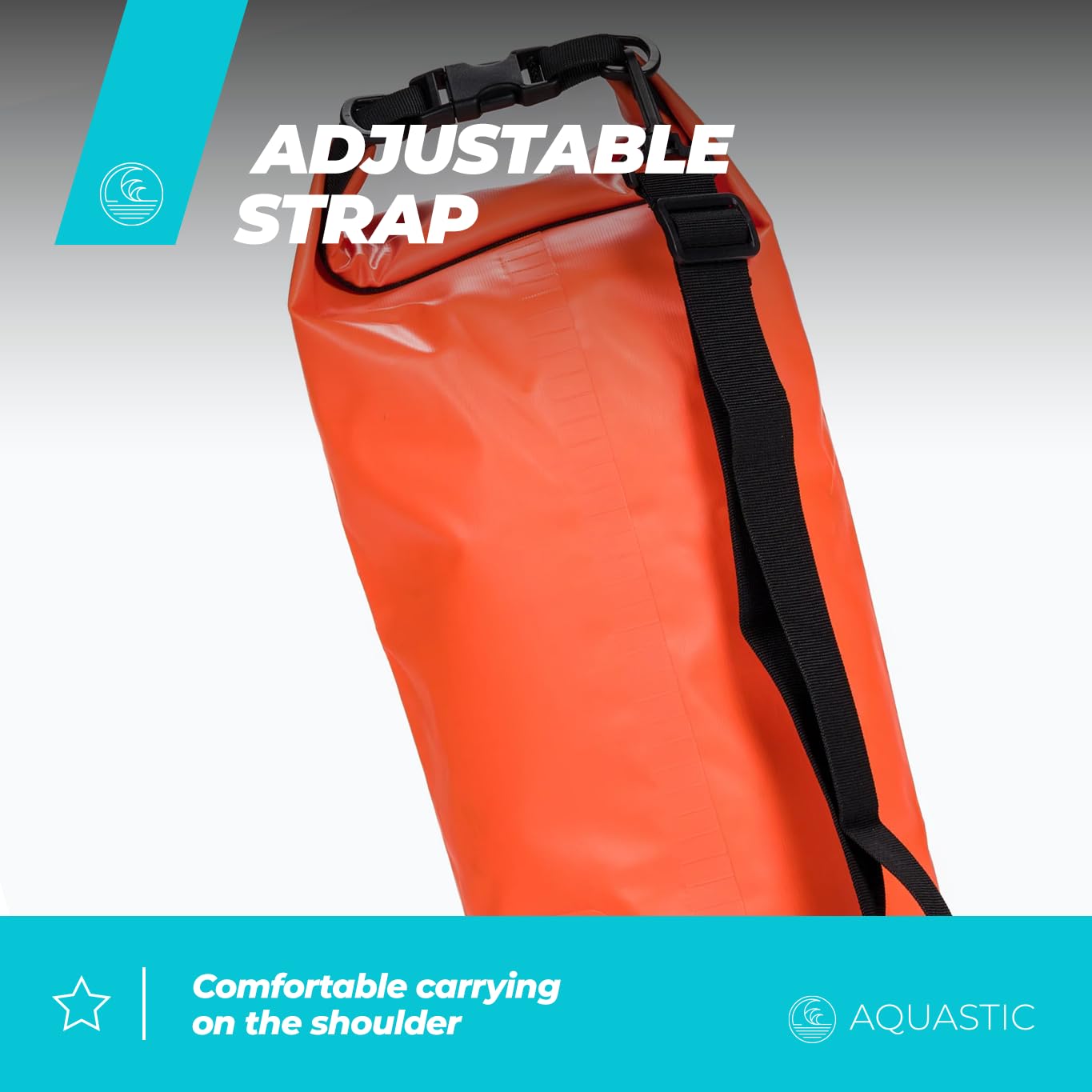 AQUASTIC sac étanche 10 L orange PVC 500D visible