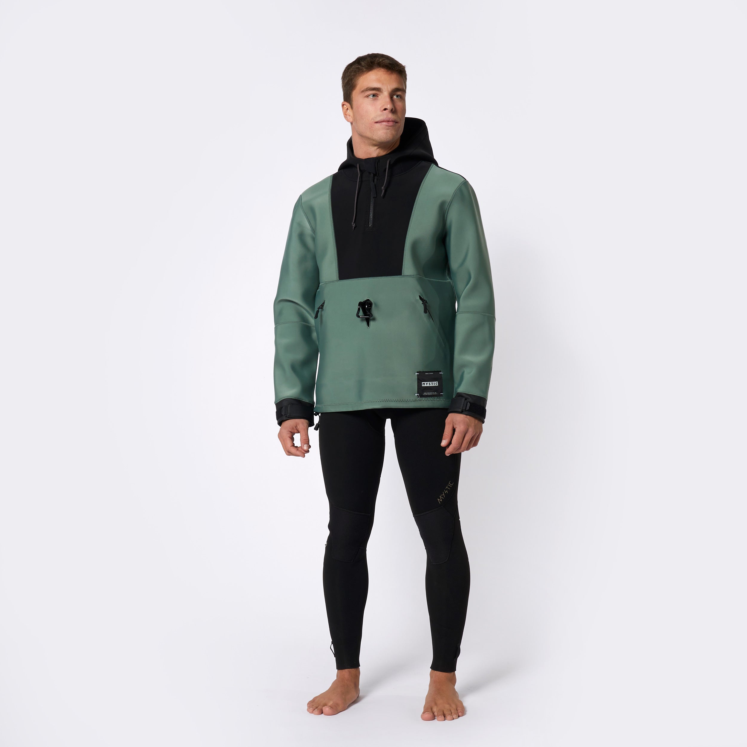 Mystic Fulmar Hoodie 3/2mm top néoprène noir