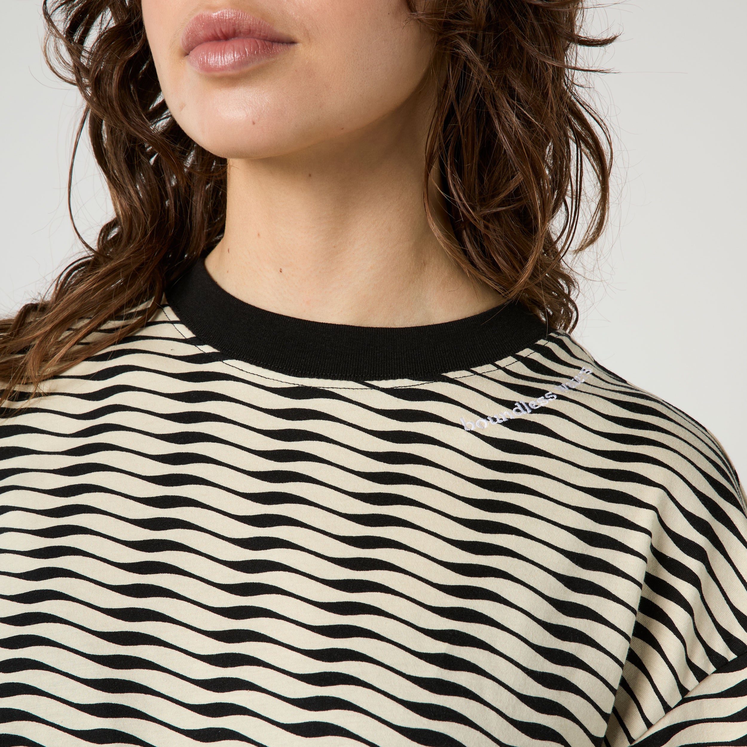 Mystic Duet Tee t-shirt femme sable coton cropped